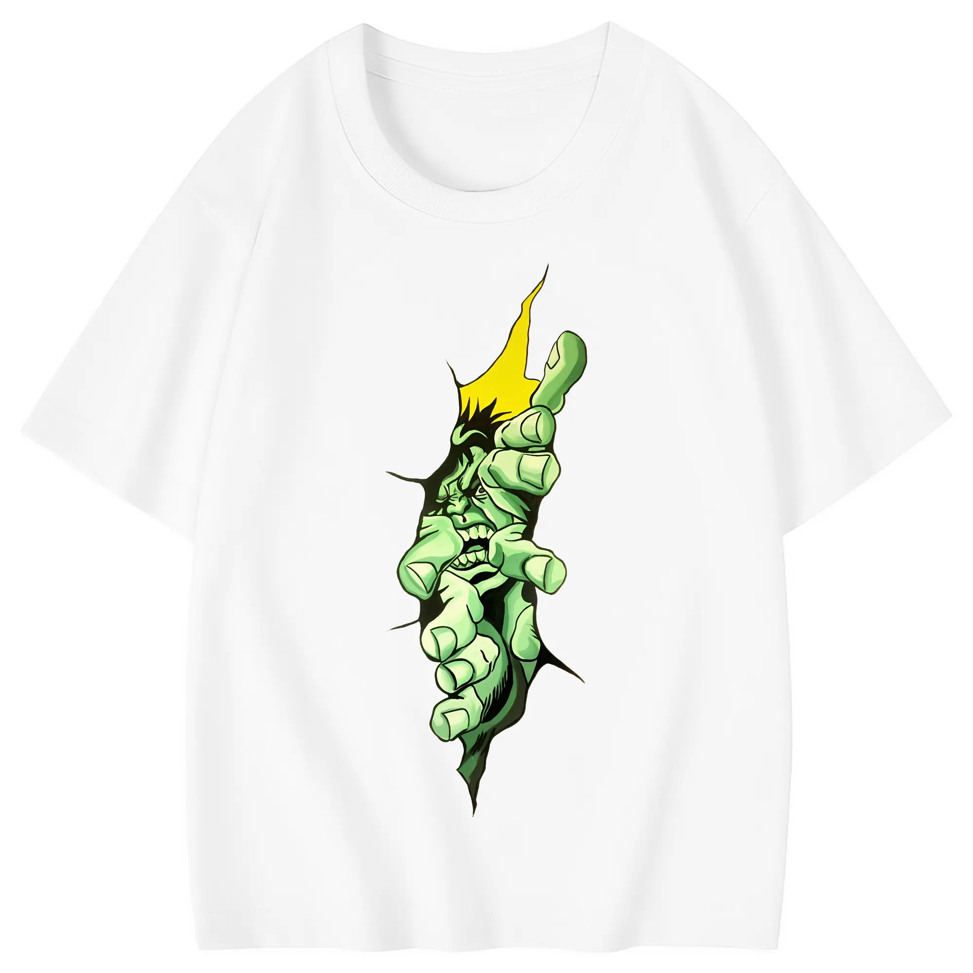 アベンジャーズ (Avenjāzu) グッズ ハルク（Hulk） - 綿100％ キッズTシャツ ・ フロントプリント ・ 快適 通気性 ・ スポーツ カジュアル 散歩用