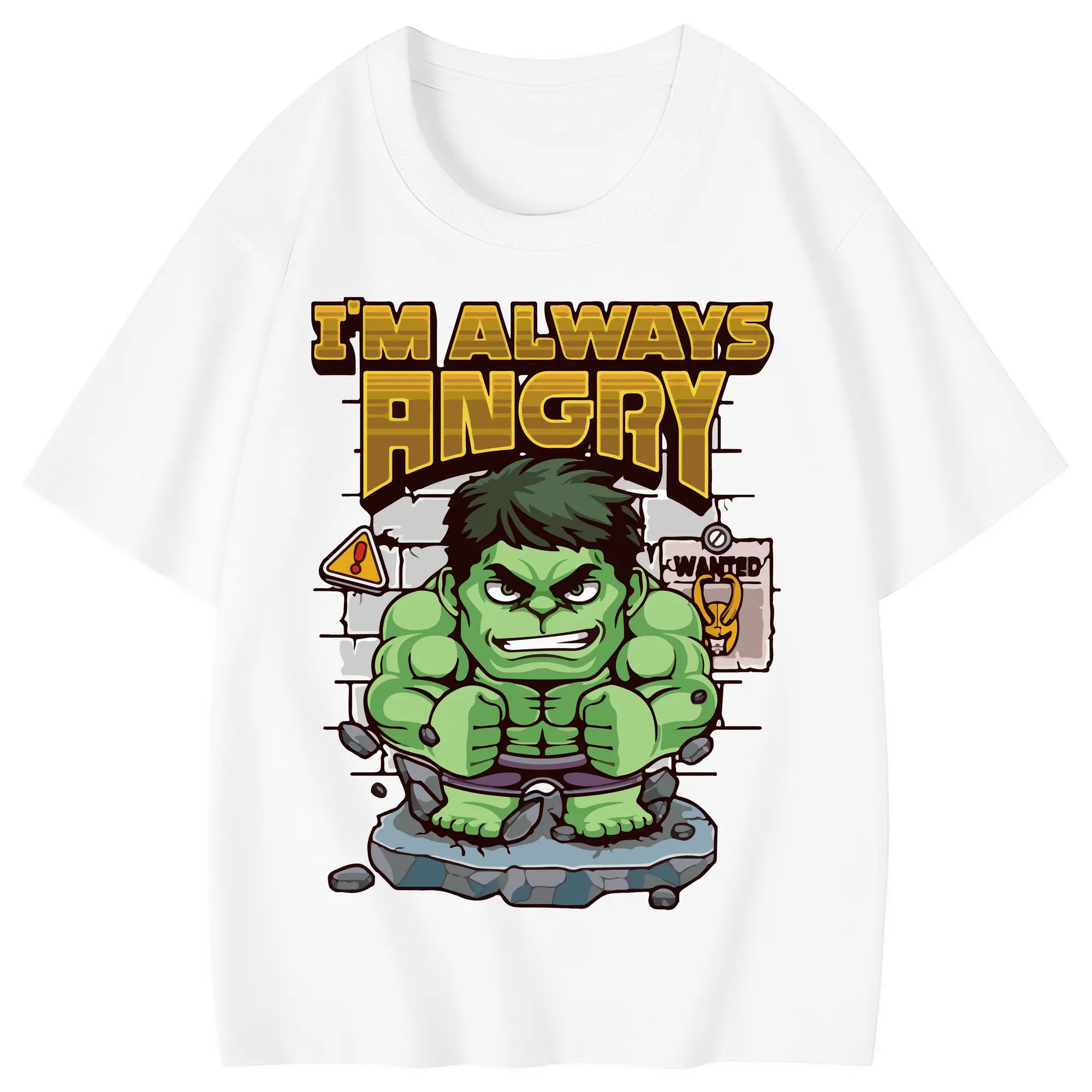 アベンジャーズ (Avenjāzu) グッズ ハルク（Hulk） - 綿100％ キッズTシャツ ・ フロントプリント ・ 快適 通気性 ・ スポーツ カジュアル 散歩用