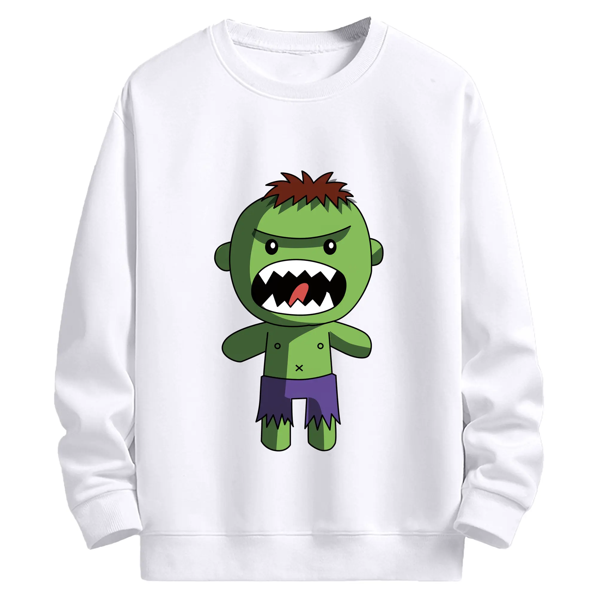 アベンジャーズ (Avenjāzu) グッズ ハルク（Hulk） - 高品質 クルーネック スウェット ・ コットン59％ ポリエステル41％ ・ ユニセックス 長袖 トレーナー ・ カジュアル デイリー スポーツ 散歩用