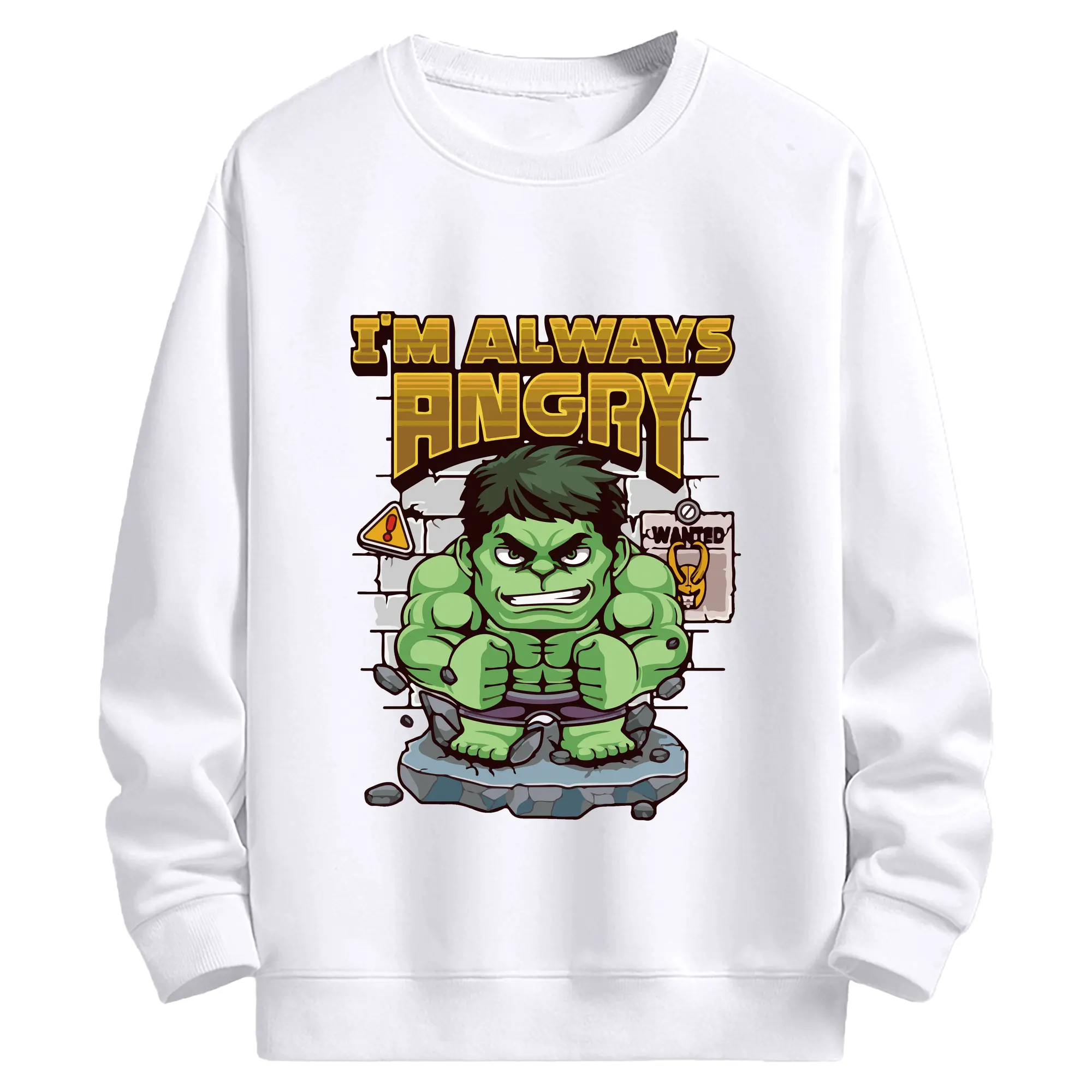 アベンジャーズ (Avenjāzu) グッズ ハルク（Hulk） - 高品質 クルーネック スウェット ・ コットン59％ ポリエステル41％ ・ ユニセックス 長袖 トレーナー ・ カジュアル デイリー スポーツ 散歩用