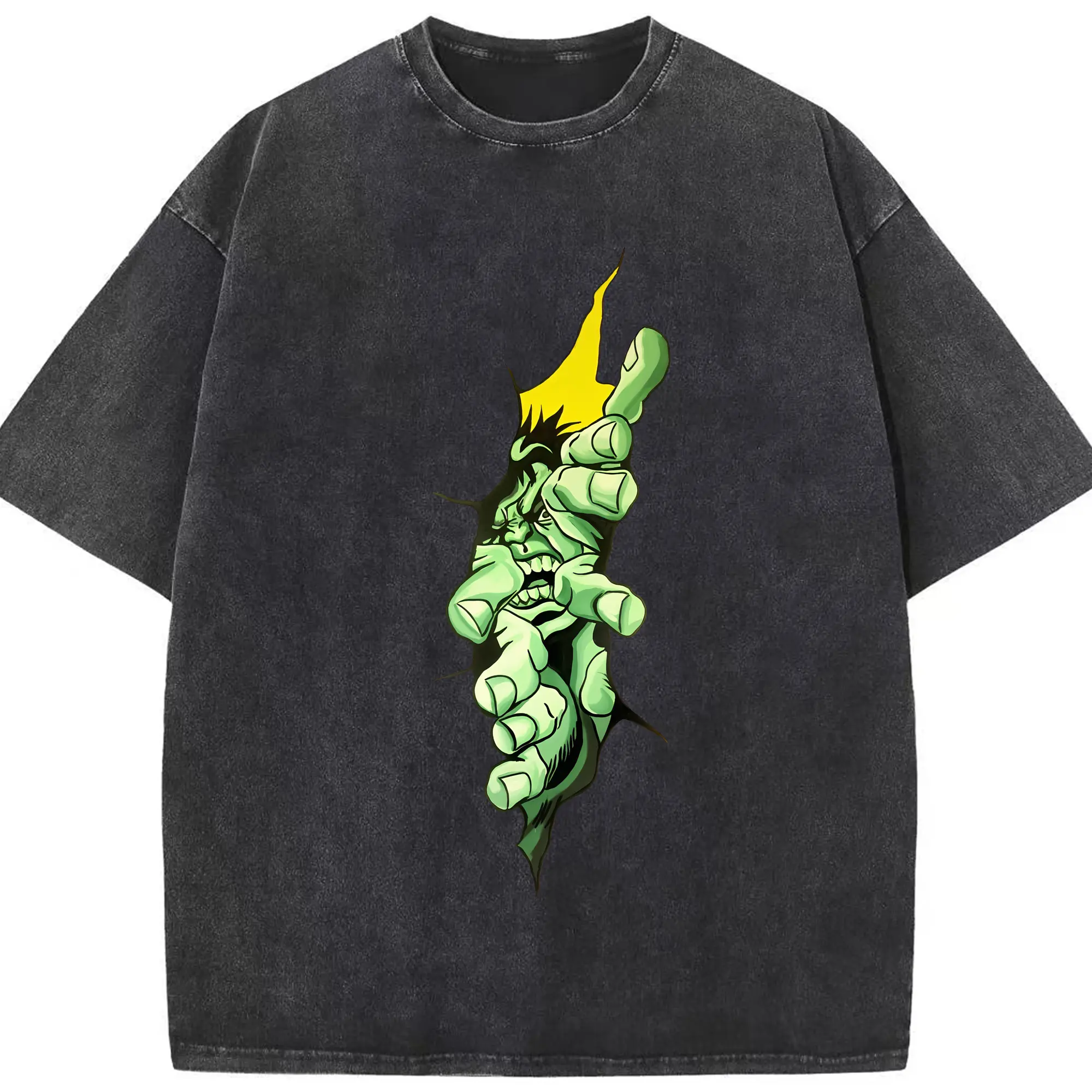 アベンジャーズ (Avenjāzu) グッズ ハルク（Hulk） - 綿100％ ヴィンテージ風 半袖Tシャツ ・ フロントプリント ・ 柔らか肌触り ・ 通気性 快適 ・ スポーツ カジュアル 外出用