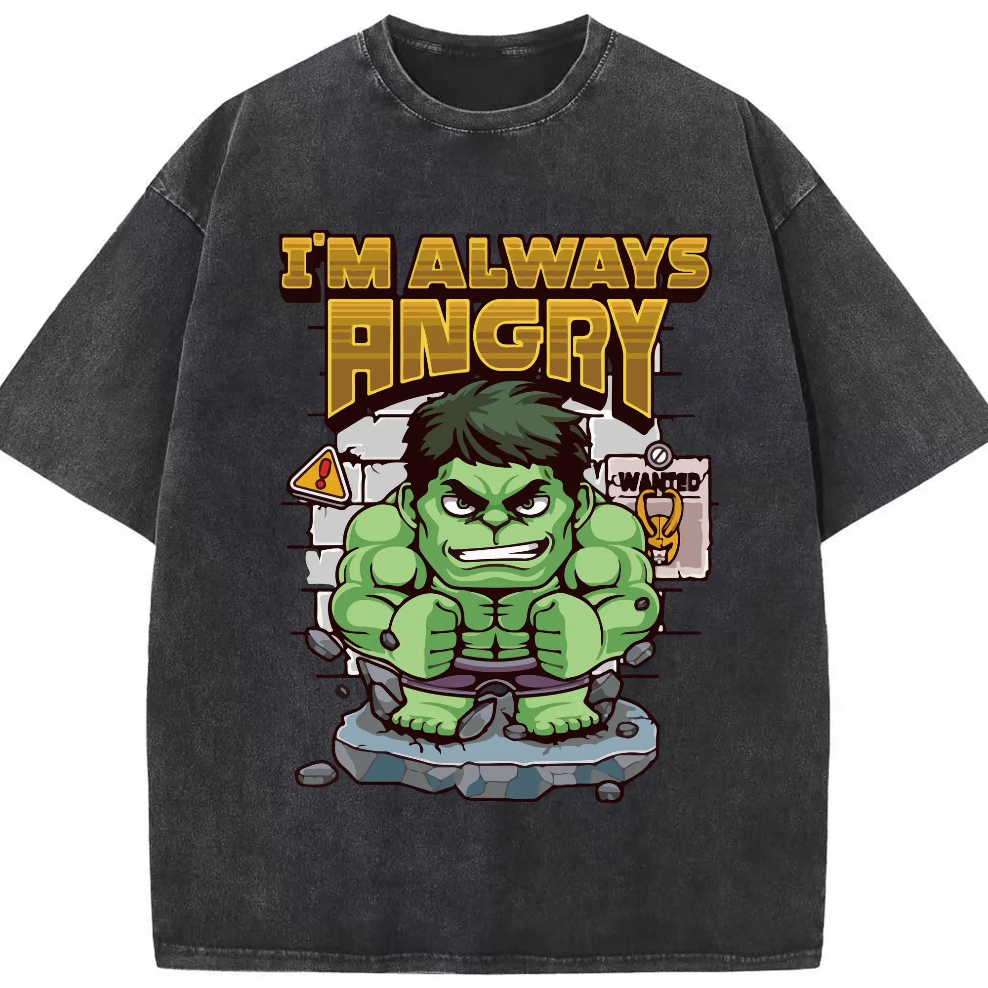 アベンジャーズ (Avenjāzu) グッズ ハルク（Hulk） - 綿100％ ヴィンテージ風 半袖Tシャツ ・ フロントプリント ・ 柔らか肌触り ・ 通気性 快適 ・ スポーツ カジュアル 外出用