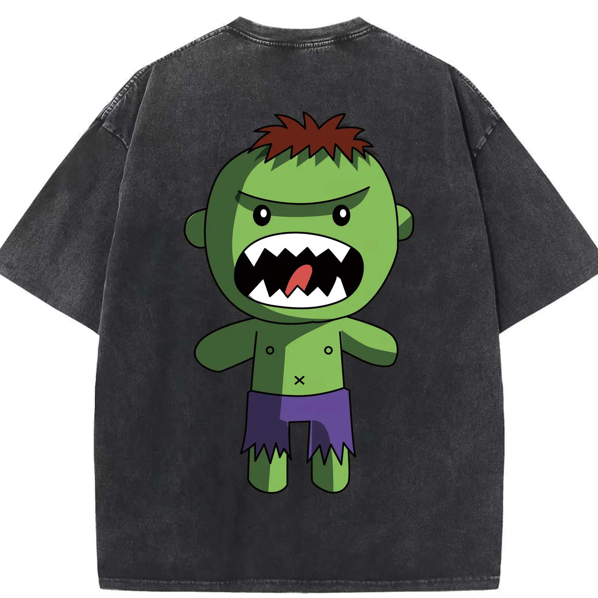 アベンジャーズ (Avenjāzu) グッズ ハルク（Hulk） - 綿100％ ヴィンテージ風 半袖Tシャツ ・ 背面プリント ・ 柔らか肌触り ・ 通気性 快適 ・ スポーツ カジュアル 外出用