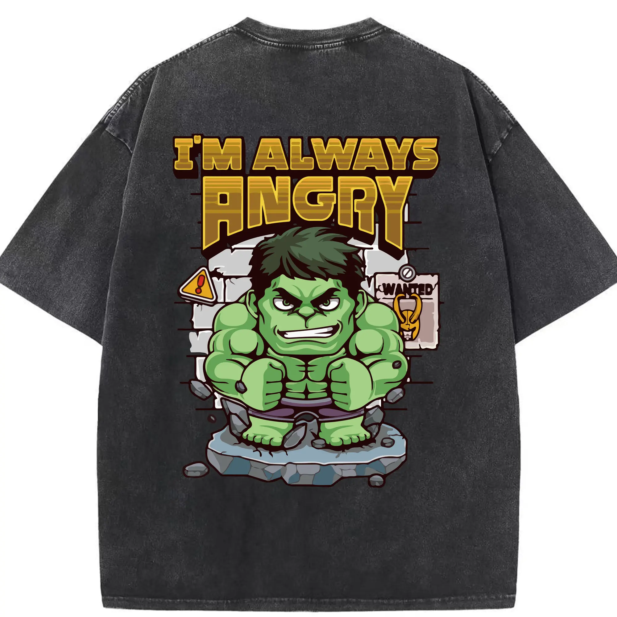 アベンジャーズ (Avenjāzu) グッズ ハルク（Hulk） - 綿100％ ヴィンテージ風 半袖Tシャツ ・ 背面プリント ・ 柔らか肌触り ・ 通気性 快適 ・ スポーツ カジュアル 外出用