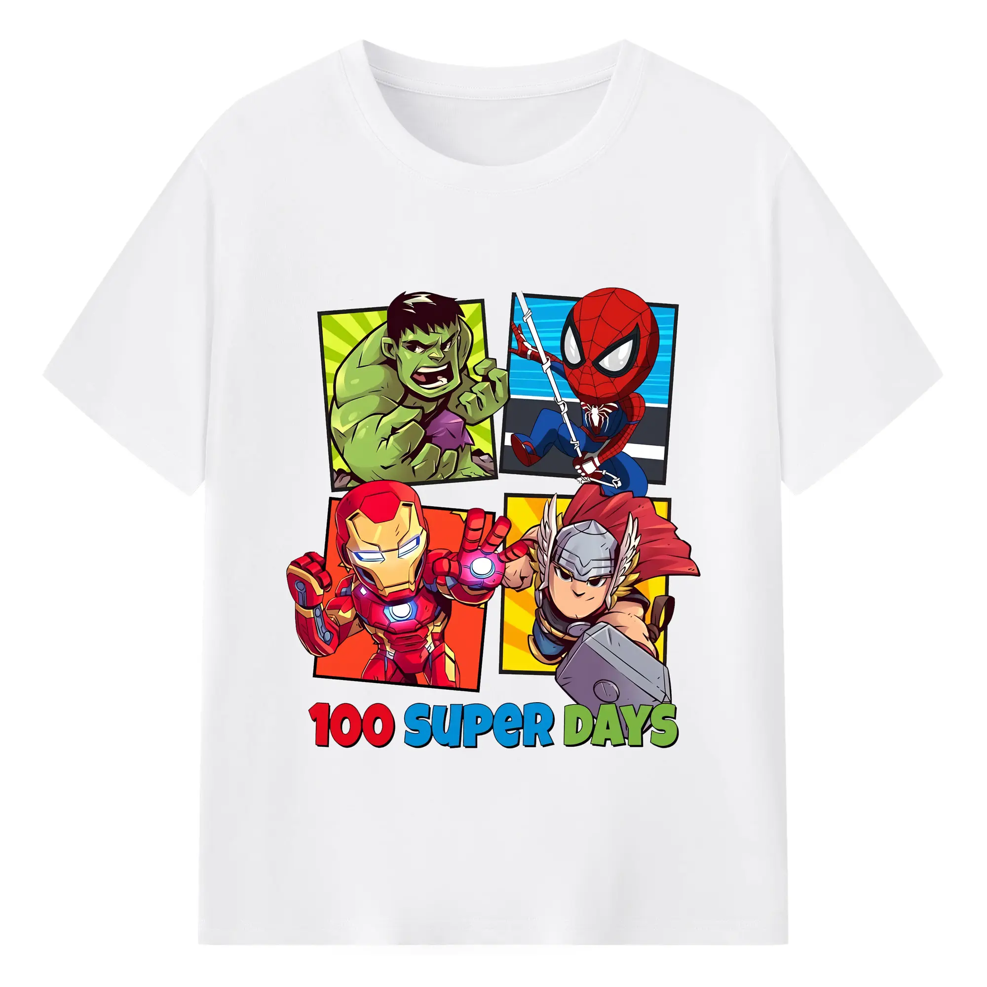 アベンジャーズ (Avenjāzu) グッズ アイアンマン（Iron Man） - 綿100％ 半袖Tシャツ ・ フロントプリント ・ 快適 通気性 ・ 日常使い 散歩 スポーツ用