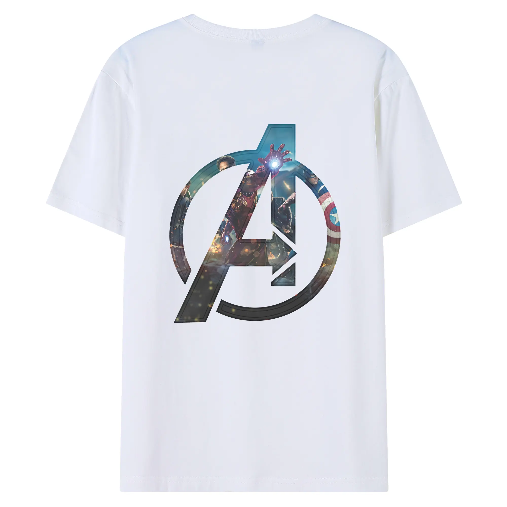 アベンジャーズ (Avenjāzu) グッズ アイアンマン（Iron Man） - 綿100％ 半袖Tシャツ ・ バックプリント ・ 快適 通気性 ・ 日常使い 散歩 スポーツ用