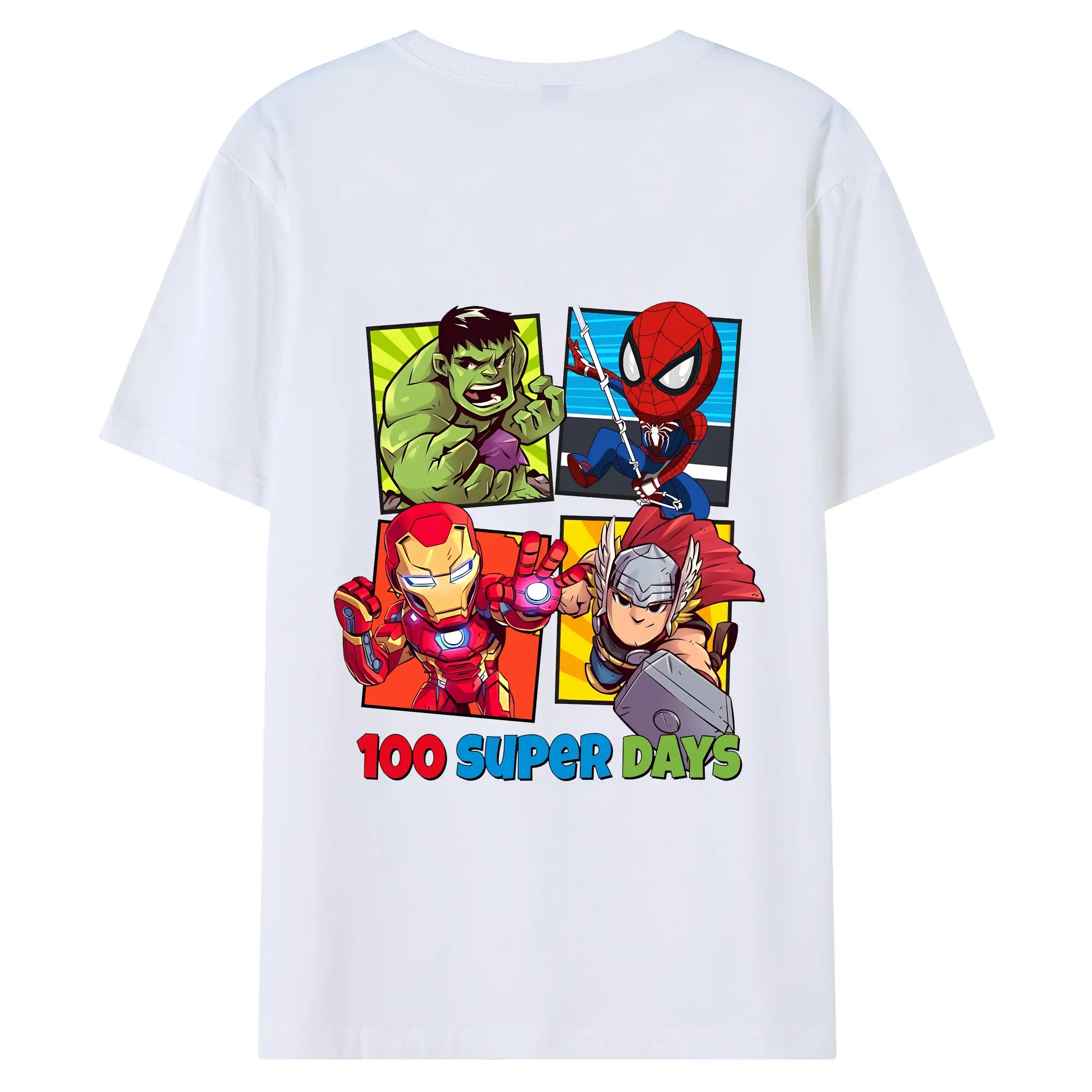 アベンジャーズ (Avenjāzu) グッズ アイアンマン（Iron Man） - 綿100％ 半袖Tシャツ ・ バックプリント ・ 快適 通気性 ・ 日常使い 散歩 スポーツ用