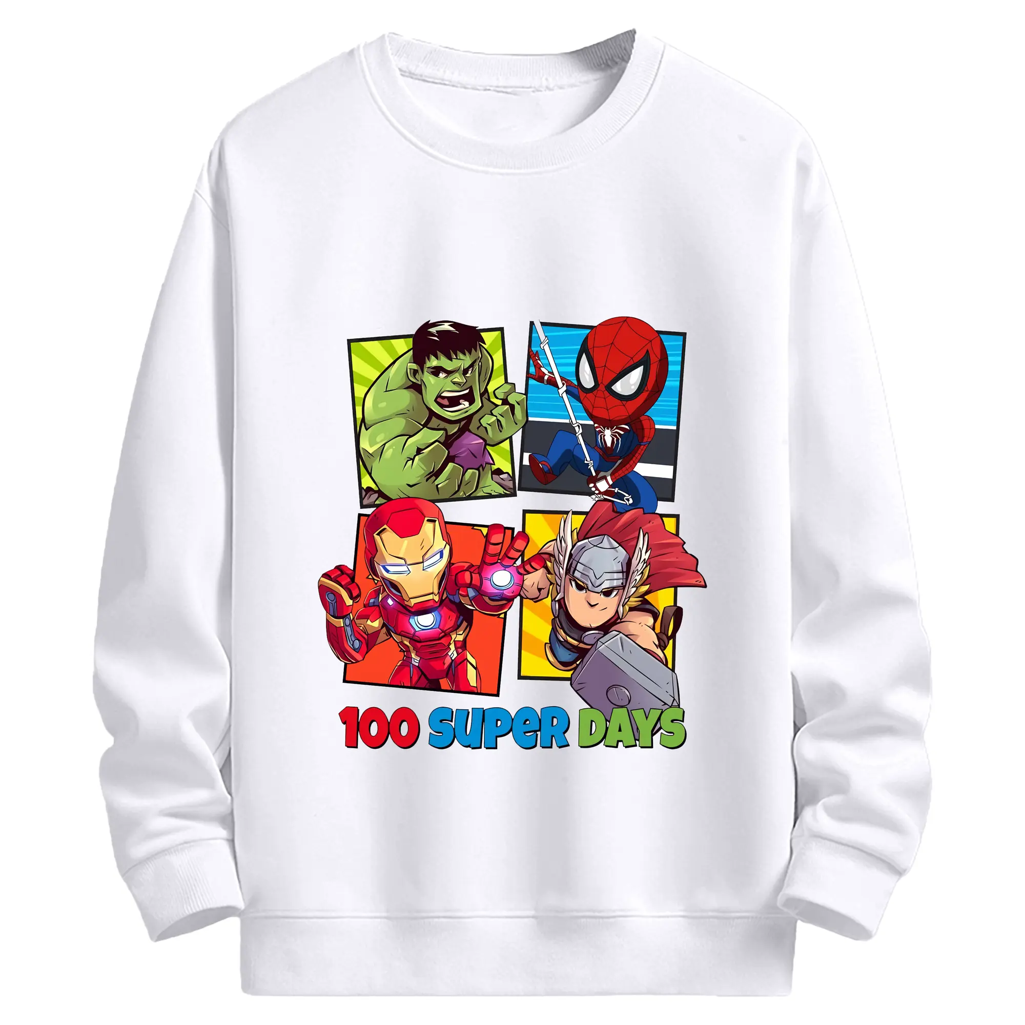 アベンジャーズ (Avenjāzu) グッズ アイアンマン（Iron Man） - 高品質 クルーネック スウェット ・ コットン59％ ポリエステル41％ ・ ユニセックス 長袖 トレーナー ・ カジュアル デイリー スポーツ 散歩用