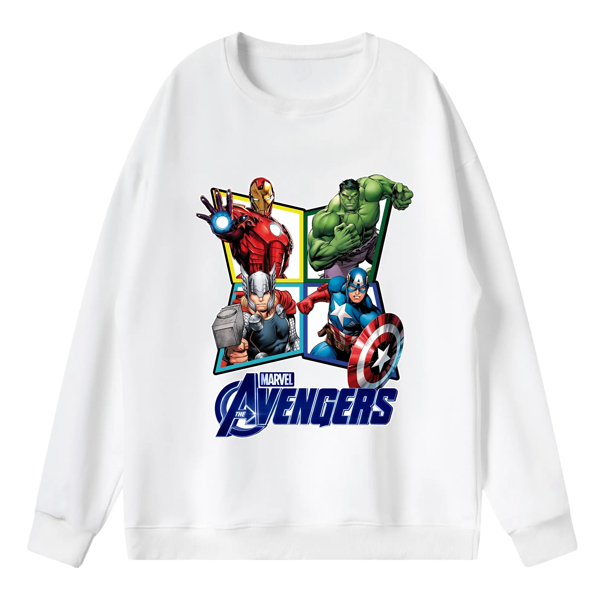 アベンジャーズ (Avenjāzu) グッズ アイアンマン（Iron Man） - 薄手 クルーネック スウェット 裏毛260g · ポリエステル 春秋向け カジュアル 男女兼用 · トレーナー デイリー スポーツ 散歩に最適