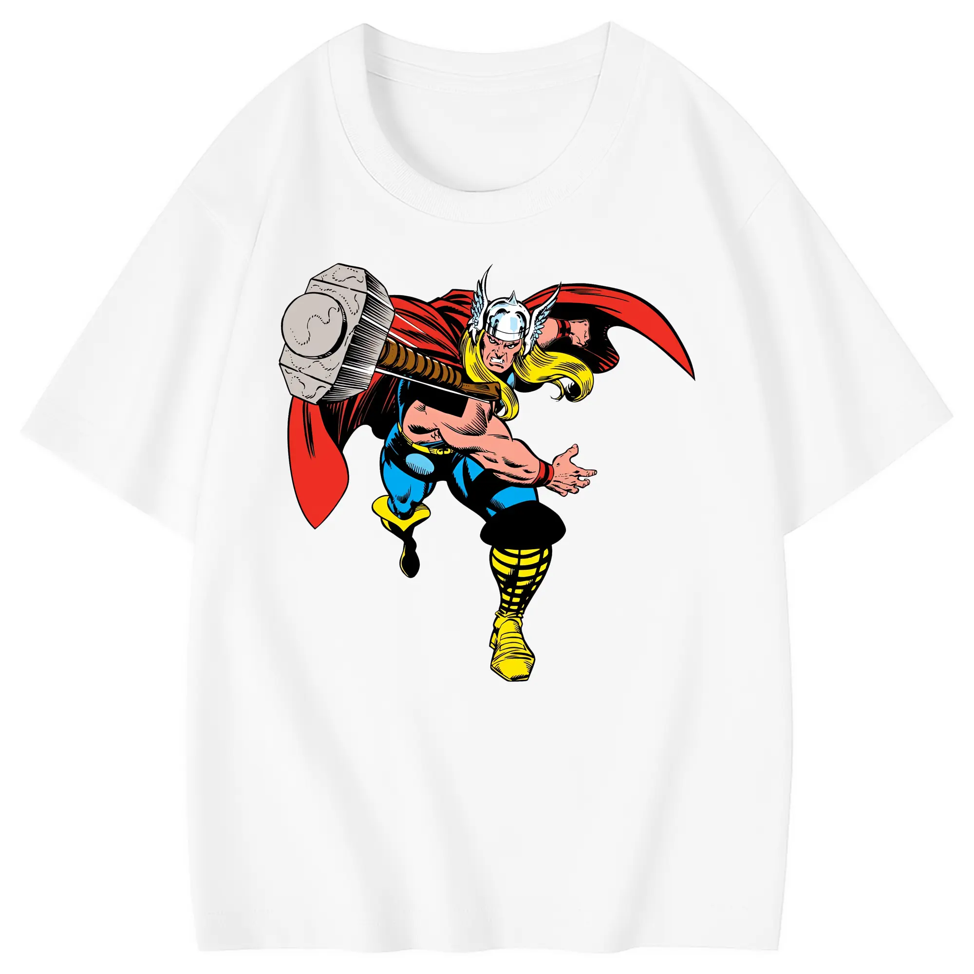 アベンジャーズ (Avenjāzu) グッズ マイティ・ソー（Thor） - 綿100％ キッズTシャツ ・ フロントプリント ・ 快適 通気性 ・ スポーツ カジュアル 散歩用