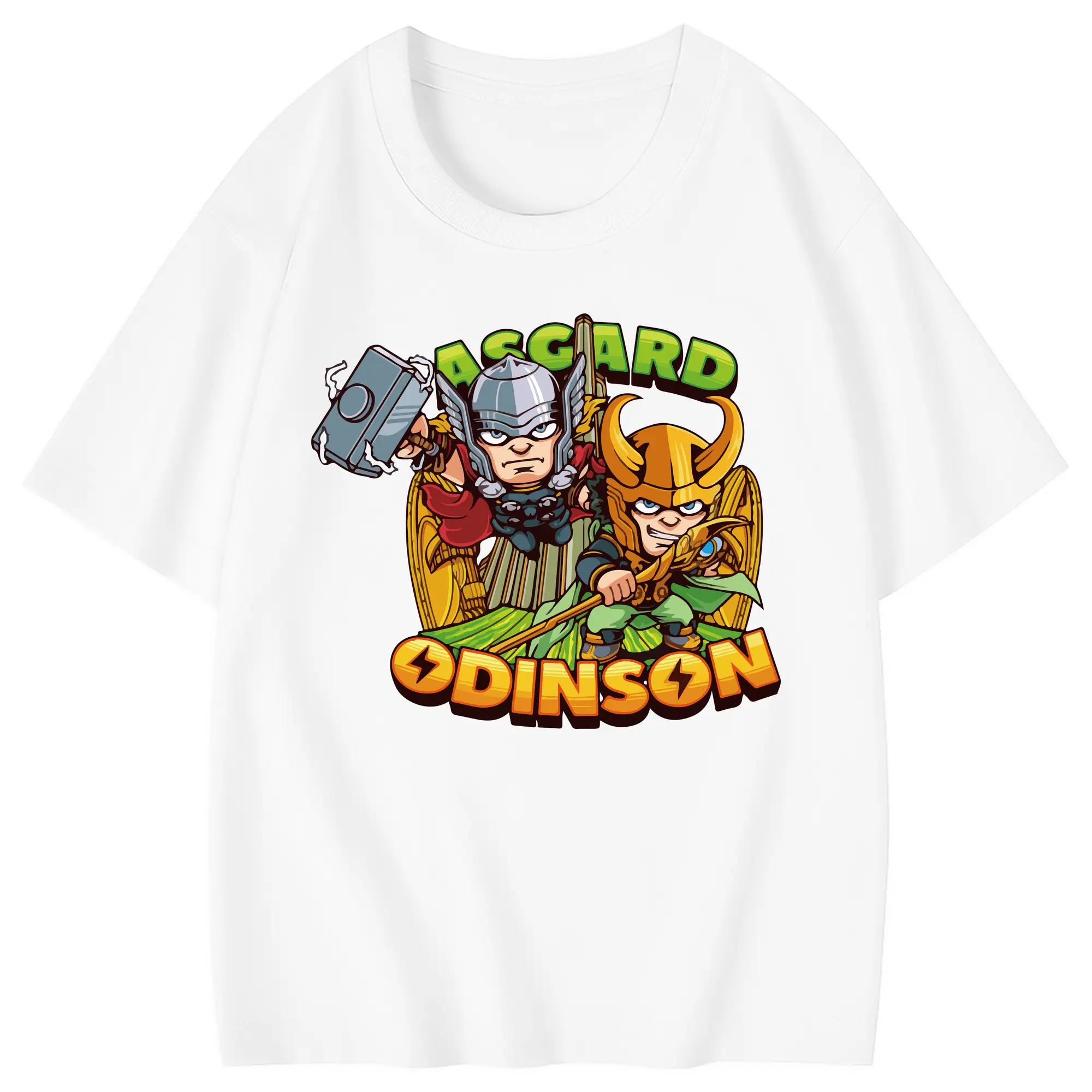 アベンジャーズ (Avenjāzu) グッズ マイティ・ソー（Thor） - 綿100％ キッズTシャツ ・ フロントプリント ・ 快適 通気性 ・ スポーツ カジュアル 散歩用