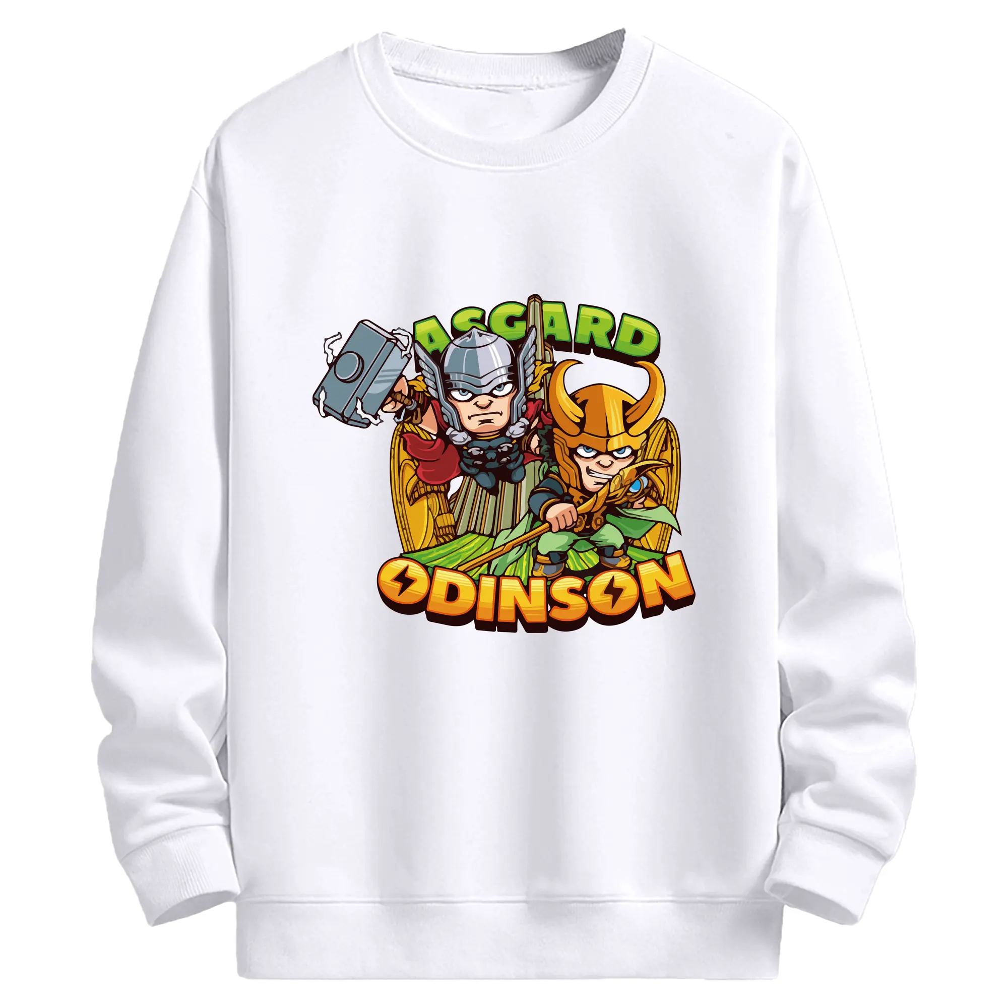 アベンジャーズ (Avenjāzu) グッズ マイティ・ソー（Thor） - 高品質 クルーネック スウェット ・ コットン59％ ポリエステル41％ ・ ユニセックス 長袖 トレーナー ・ カジュアル デイリー スポーツ 散歩用