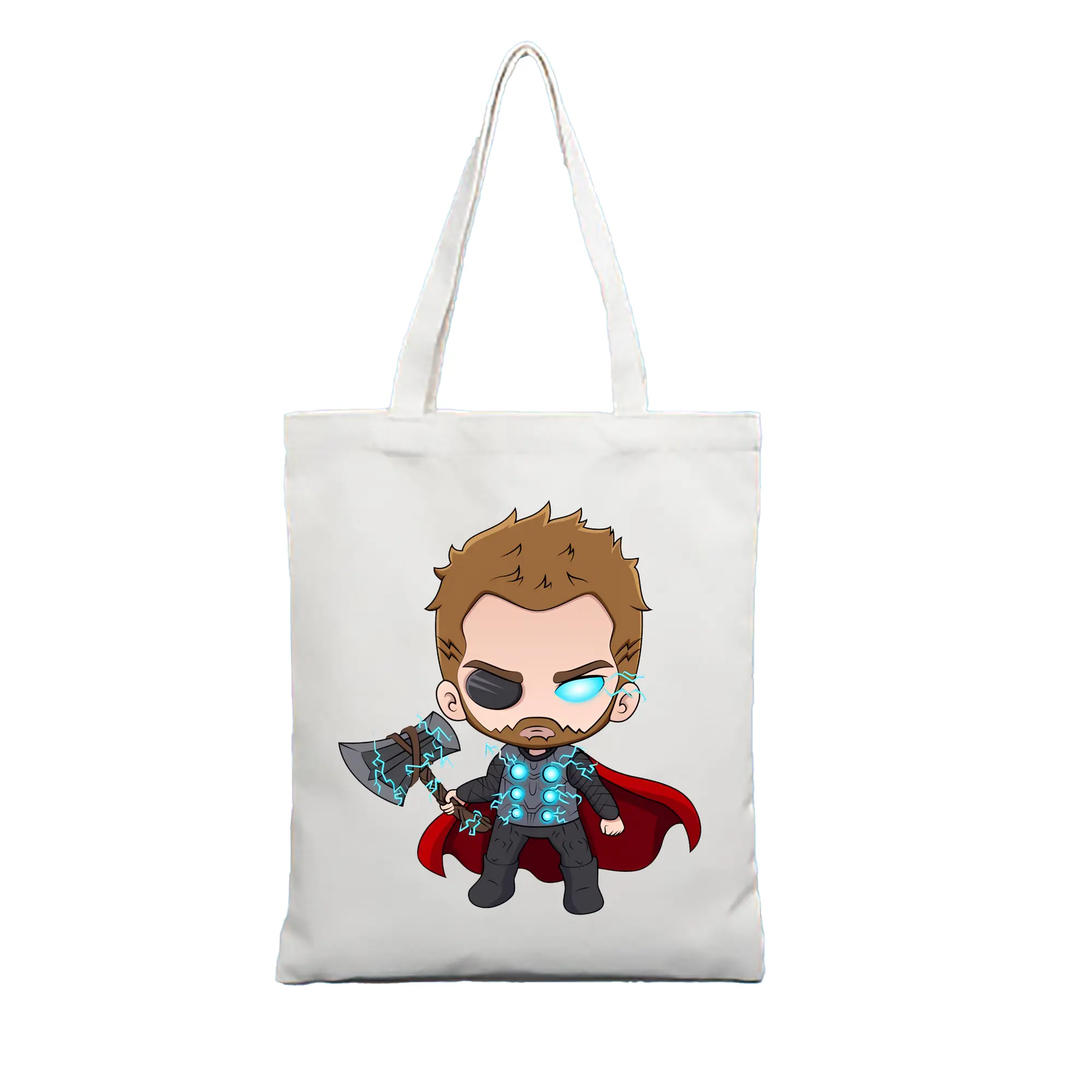 アベンジャーズ (Avenjāzu) グッズ マイティ・ソー（Thor） - 縦型キャンバス手提げバッグ（トートバッグ） ・ キャンバス素材 ・ ショッピング用 ・ 軽量 丈夫 お手入れ簡単