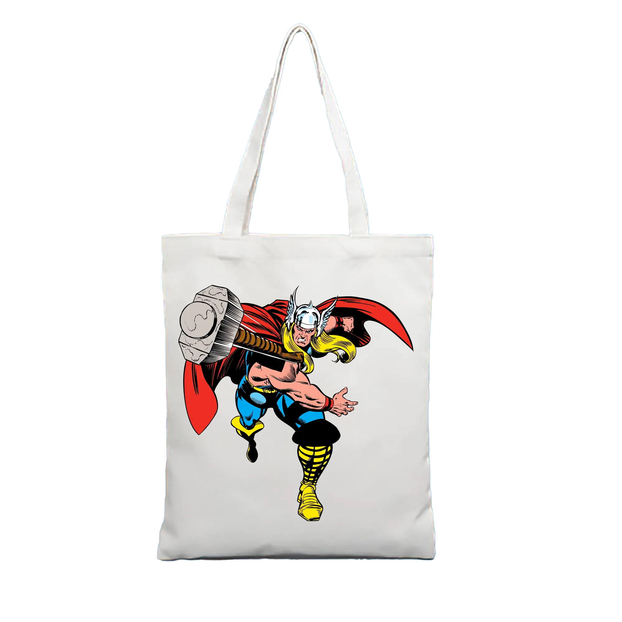 アベンジャーズ (Avenjāzu) グッズ マイティ・ソー（Thor） - 縦型キャンバス手提げバッグ（トートバッグ） ・ キャンバス素材 ・ ショッピング用 ・ 軽量 丈夫 お手入れ簡単