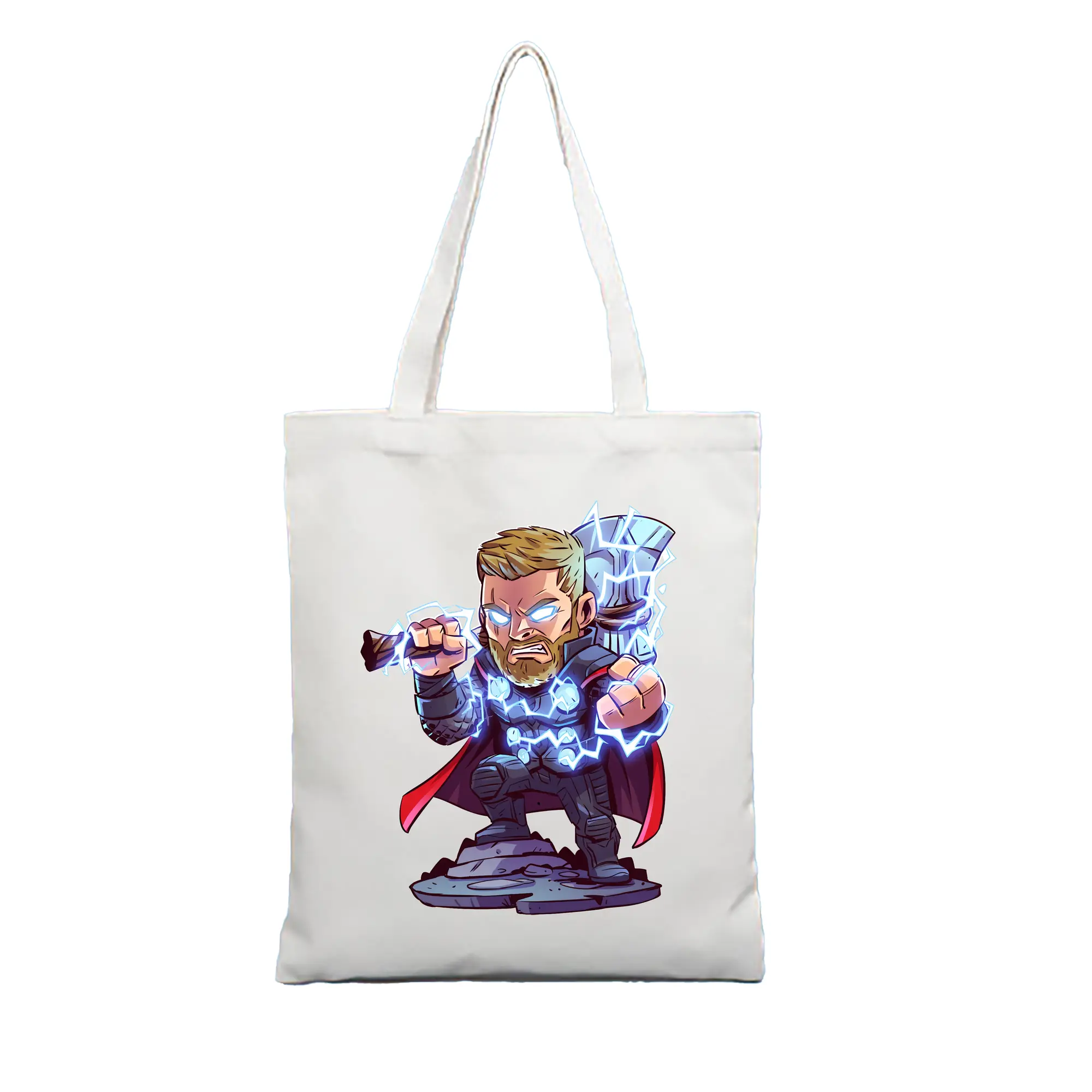 アベンジャーズ (Avenjāzu) グッズ マイティ・ソー（Thor） - 縦型キャンバス手提げバッグ（トートバッグ） ・ キャンバス素材 ・ ショッピング用 ・ 軽量 丈夫 お手入れ簡単