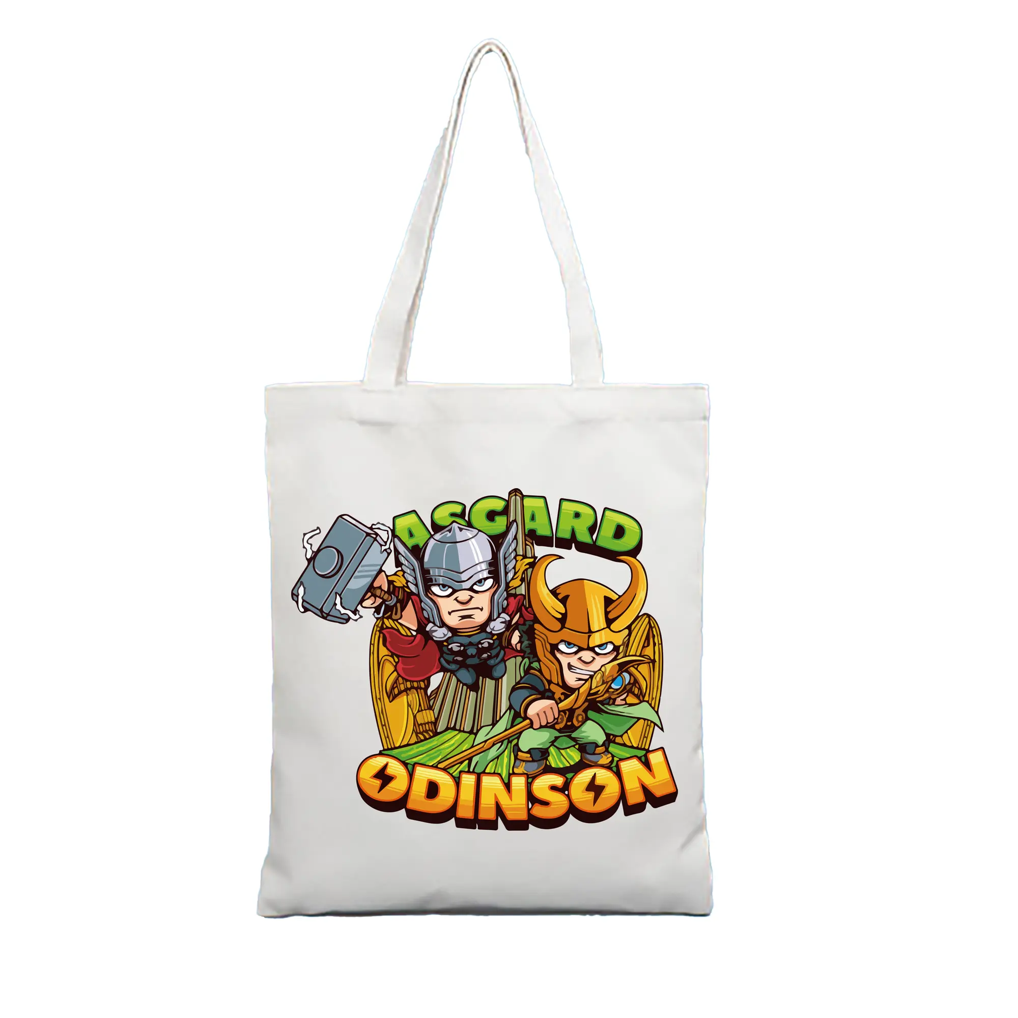 アベンジャーズ (Avenjāzu) グッズ マイティ・ソー（Thor） - 縦型キャンバス手提げバッグ（トートバッグ） ・ キャンバス素材 ・ ショッピング用 ・ 軽量 丈夫 お手入れ簡単
