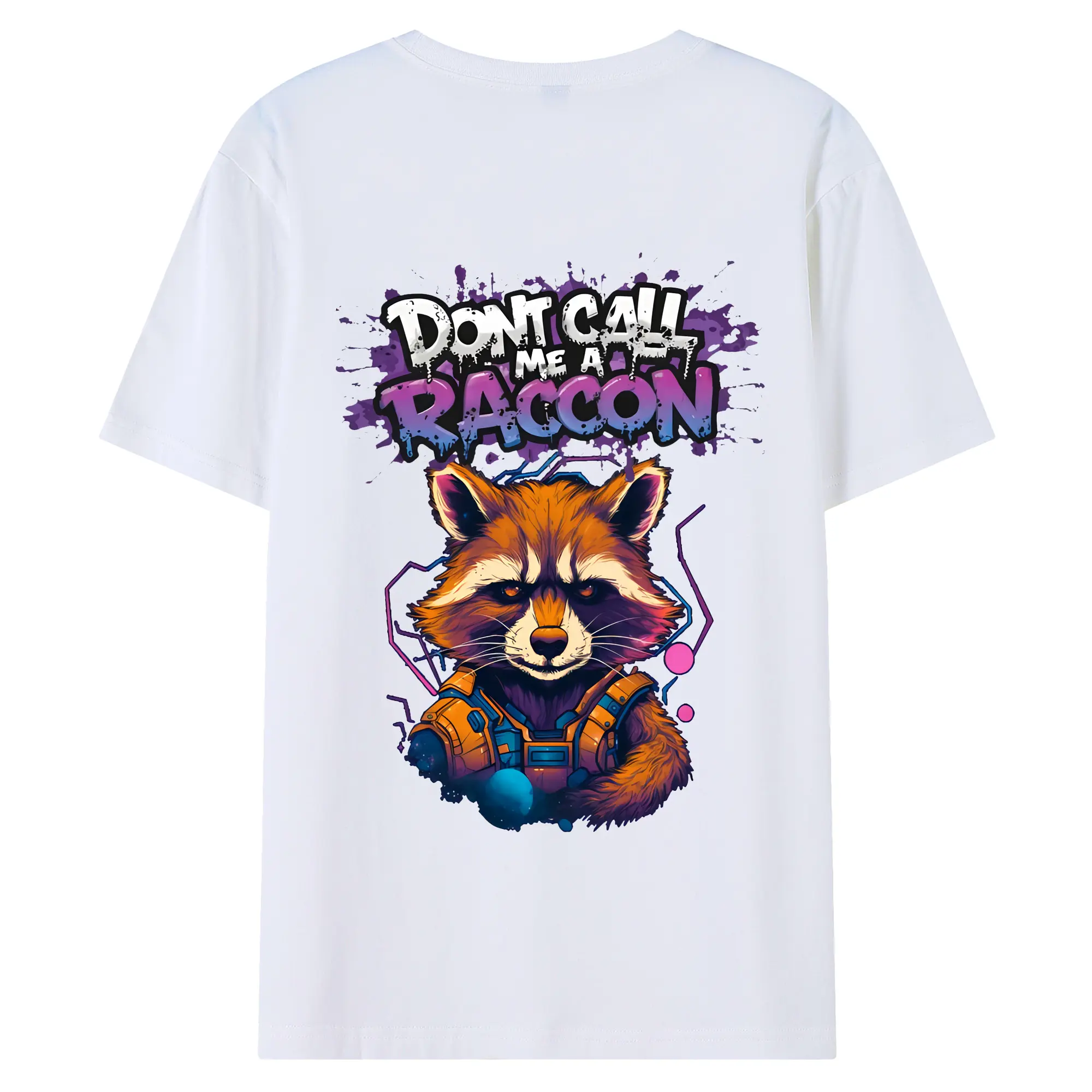 アベンジャーズ (Avenjāzu) グッズ ロケット(Roketto) - 綿100％ 半袖Tシャツ ・ バックプリント ・ 快適 通気性 ・ 日常使い 散歩 スポーツ用