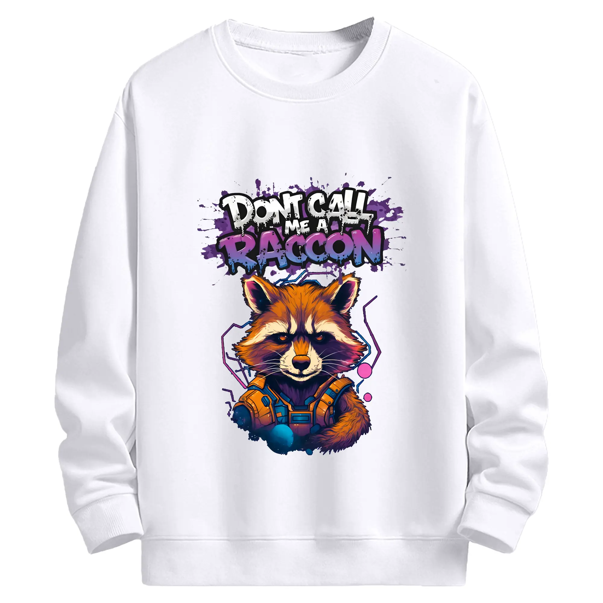 アベンジャーズ (Avenjāzu) グッズ ロケット(Roketto) - 高品質 クルーネック スウェット ・ コットン59％ ポリエステル41％ ・ ユニセックス 長袖 トレーナー ・ カジュアル デイリー スポーツ 散歩用