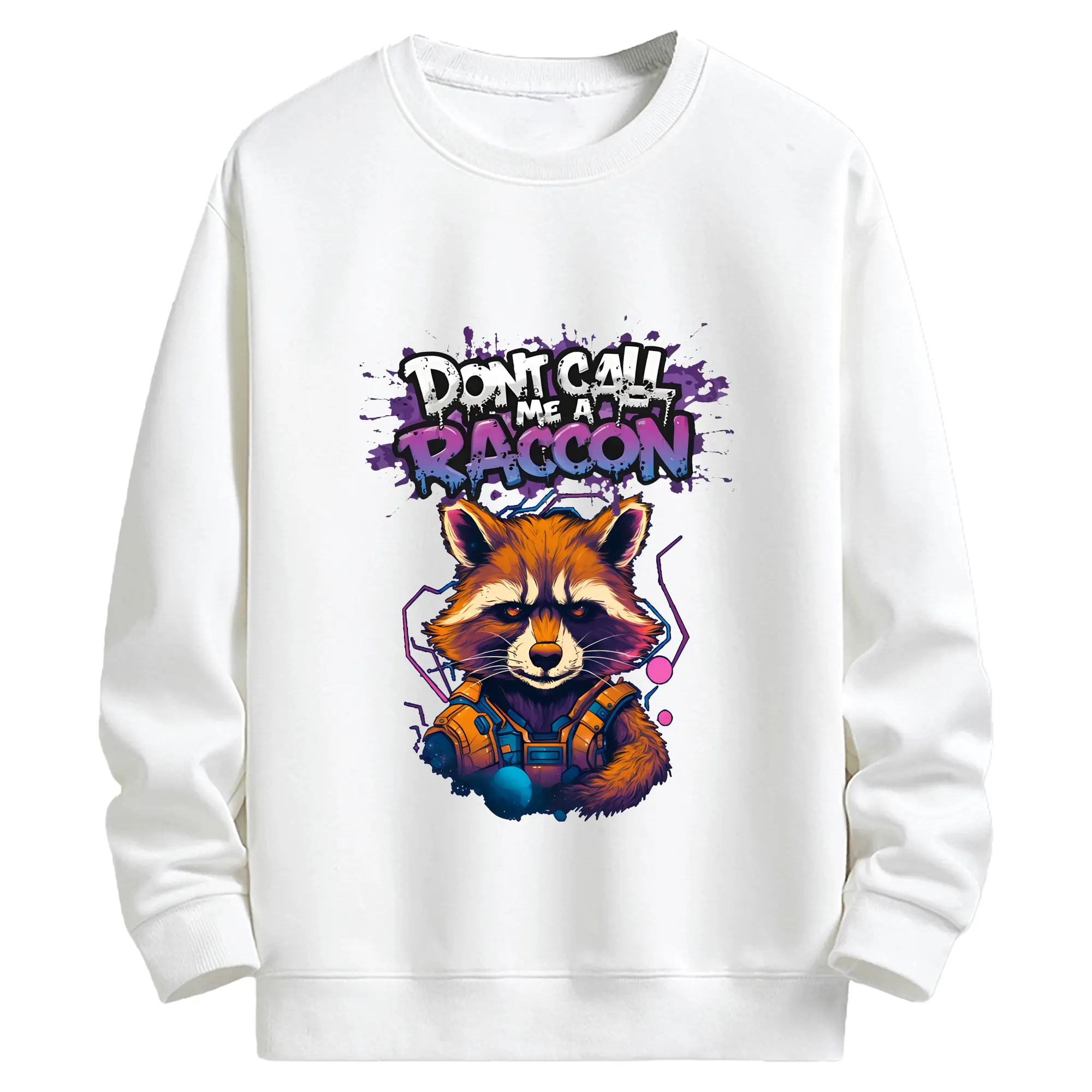 アベンジャーズ (Avenjāzu) グッズ ロケット(Roketto) - キッズ クルーネックスウェットシャツ ・ フロントプリント ・ 綿80％ ポリエステル20％ ・ 快適 通学 スポーツ 日常使い お散歩用