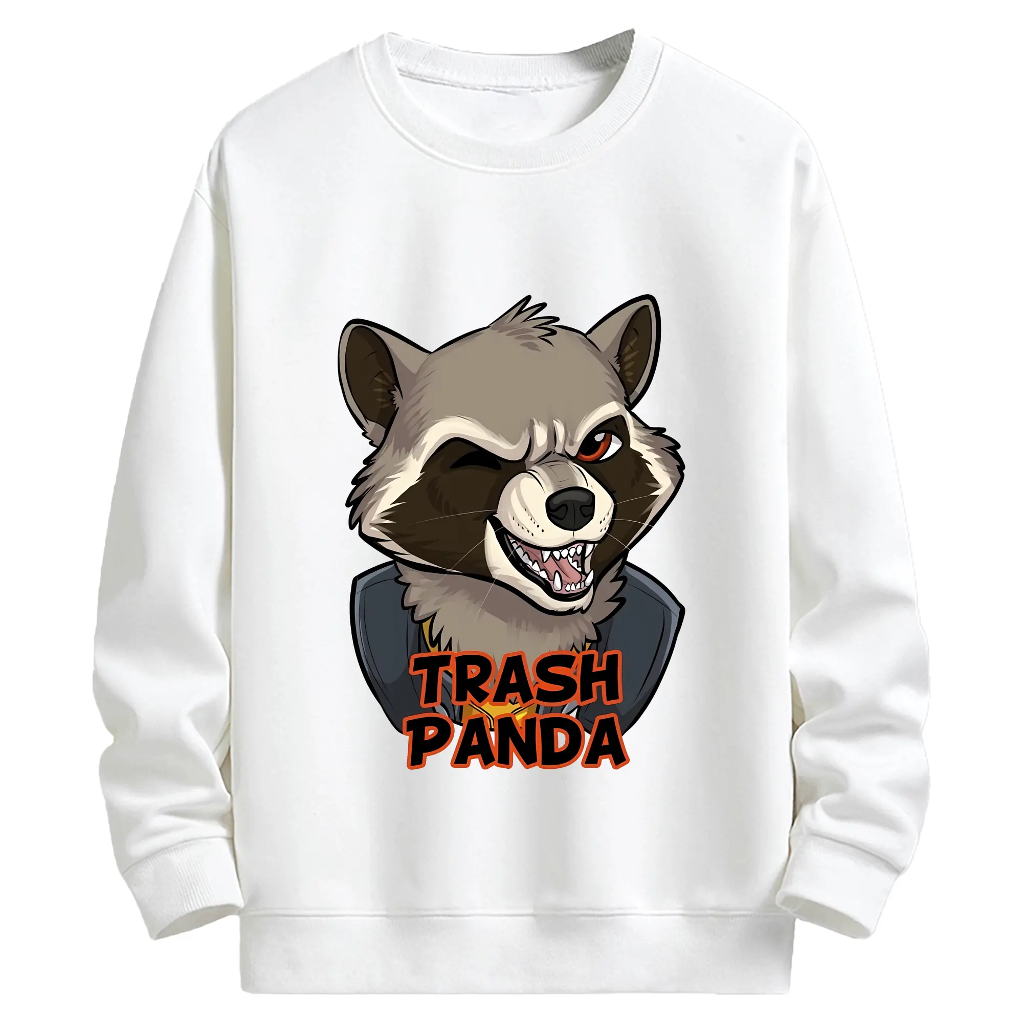 アベンジャーズ (Avenjāzu) グッズ ロケット(Roketto) - キッズ クルーネックスウェットシャツ ・ フロントプリント ・ 綿80％ ポリエステル20％ ・ 快適 通学 スポーツ 日常使い お散歩用