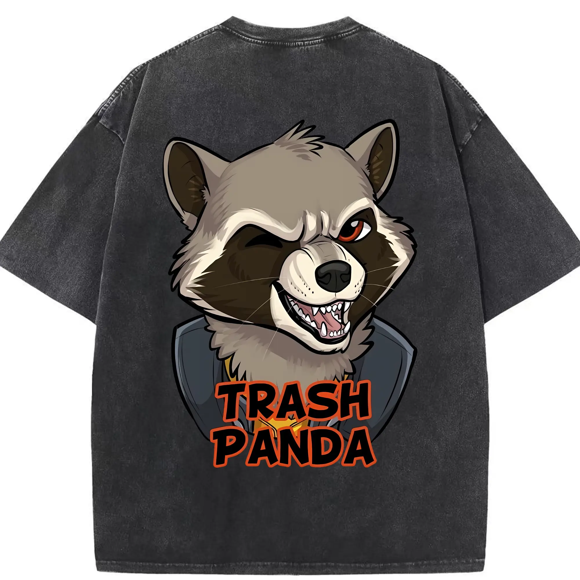 アベンジャーズ (Avenjāzu) グッズ ロケット(Roketto) - 綿100％ ヴィンテージ風 半袖Tシャツ ・ 背面プリント ・ 柔らか肌触り ・ 通気性 快適 ・ スポーツ カジュアル 外出用