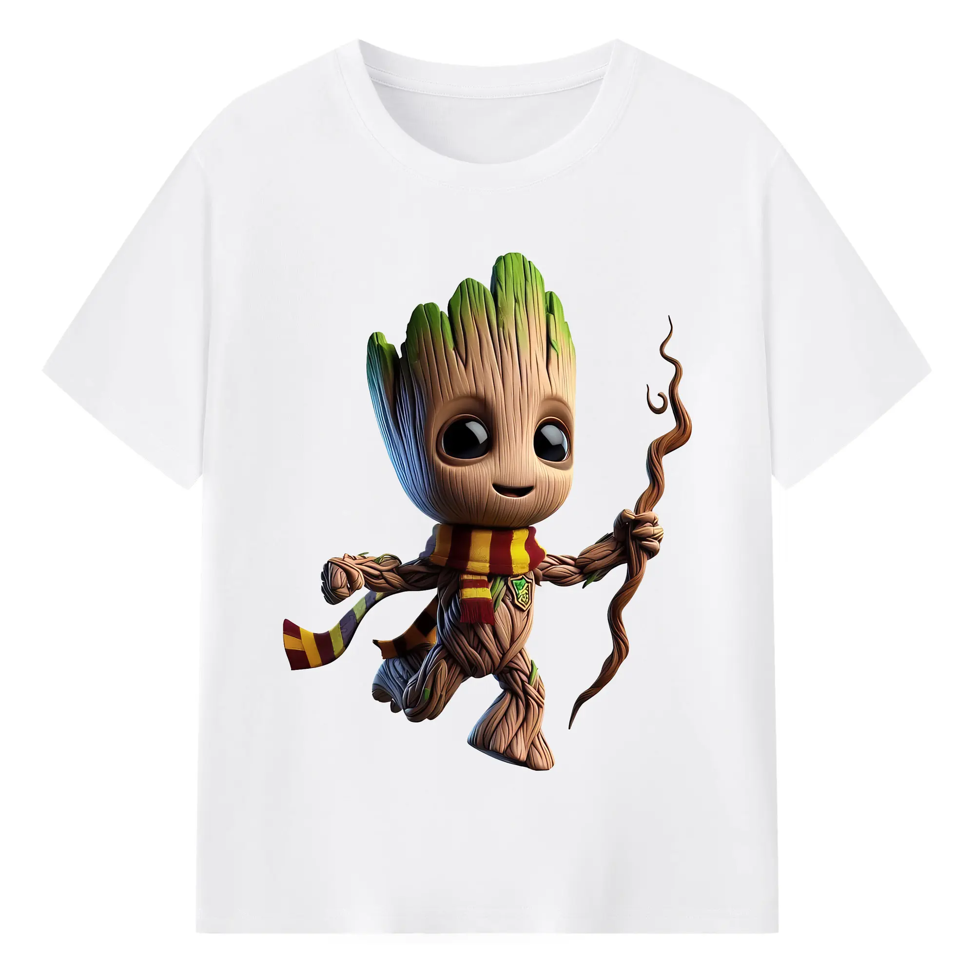 アベンジャーズ (Avenjāzu) グッズ グルート（Groot） - 綿100％ 半袖Tシャツ ・ フロントプリント ・ 快適 通気性 ・ 日常使い 散歩 スポーツ用