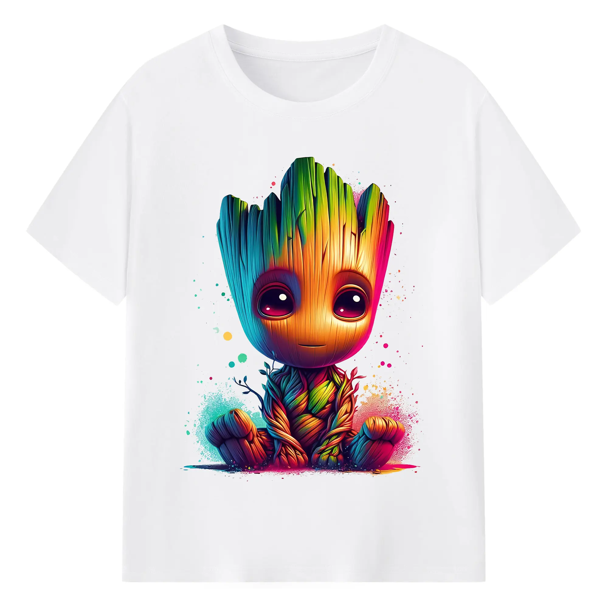アベンジャーズ (Avenjāzu) グッズ グルート（Groot） - 綿100％ 半袖Tシャツ ・ フロントプリント ・ 快適 通気性 ・ 日常使い 散歩 スポーツ用