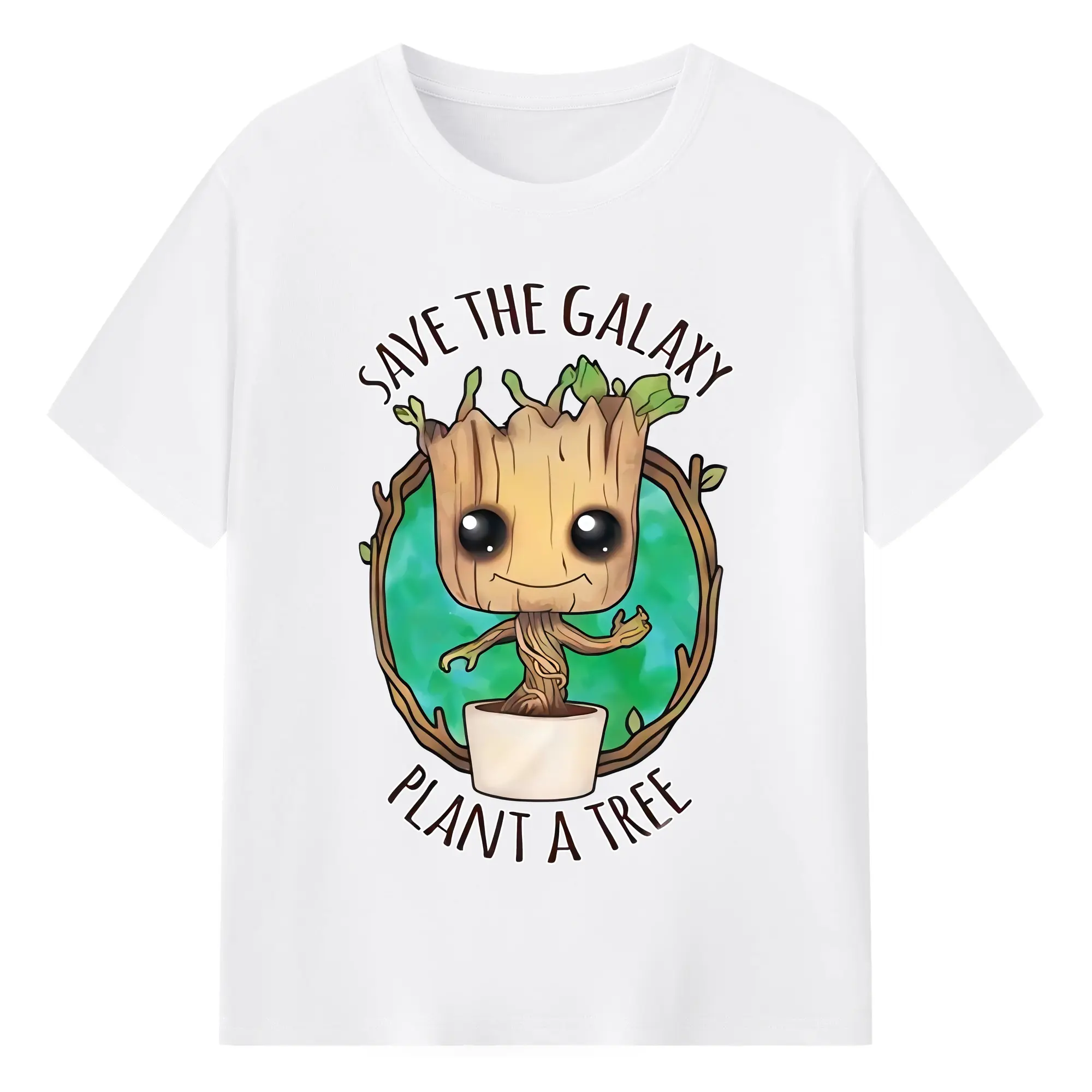 アベンジャーズ (Avenjāzu) グッズ グルート（Groot） - 綿100％ 半袖Tシャツ ・ フロントプリント ・ 快適 通気性 ・ 日常使い 散歩 スポーツ用