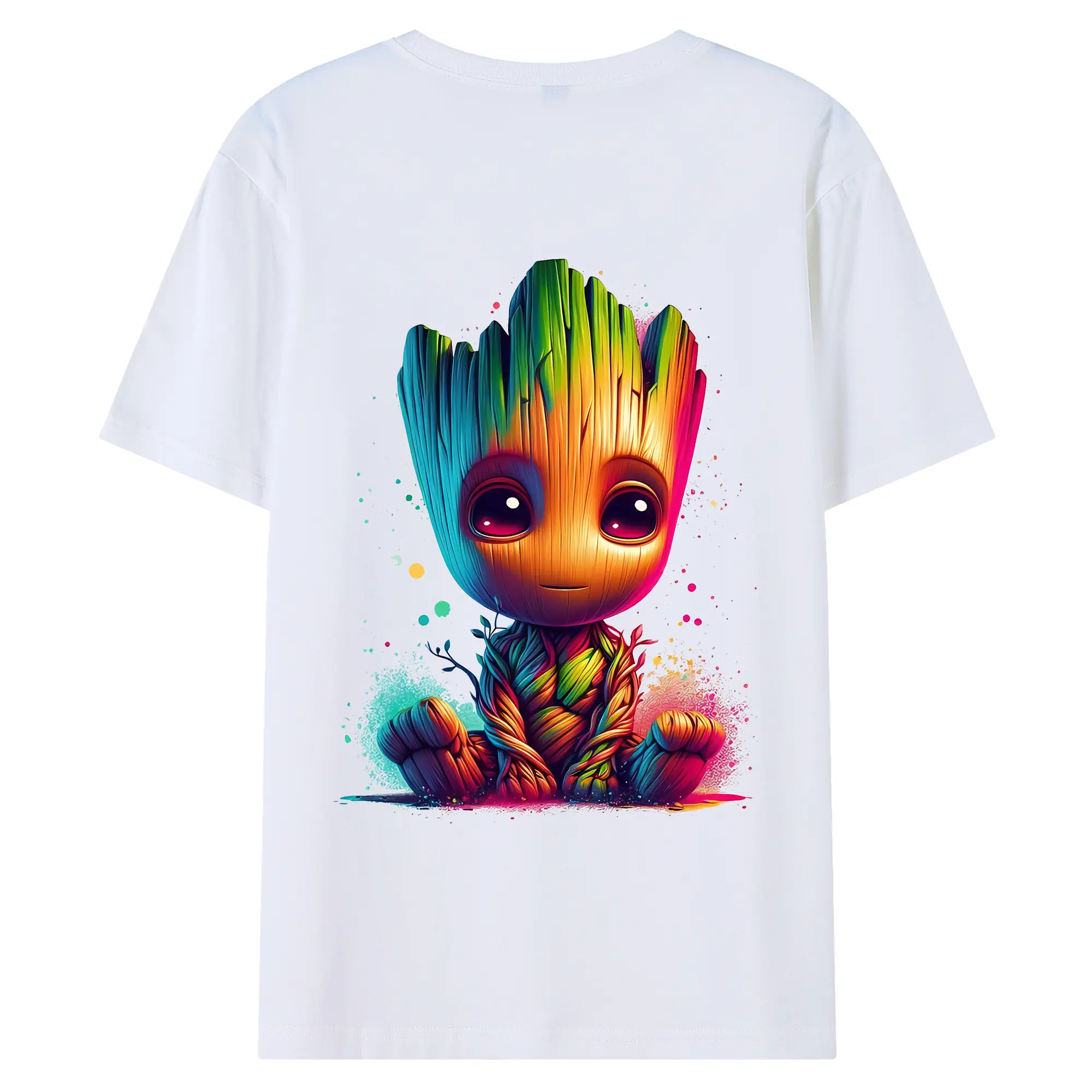 アベンジャーズ (Avenjāzu) グッズ グルート（Groot） - 綿100％ 半袖Tシャツ ・ バックプリント ・ 快適 通気性 ・ 日常使い 散歩 スポーツ用