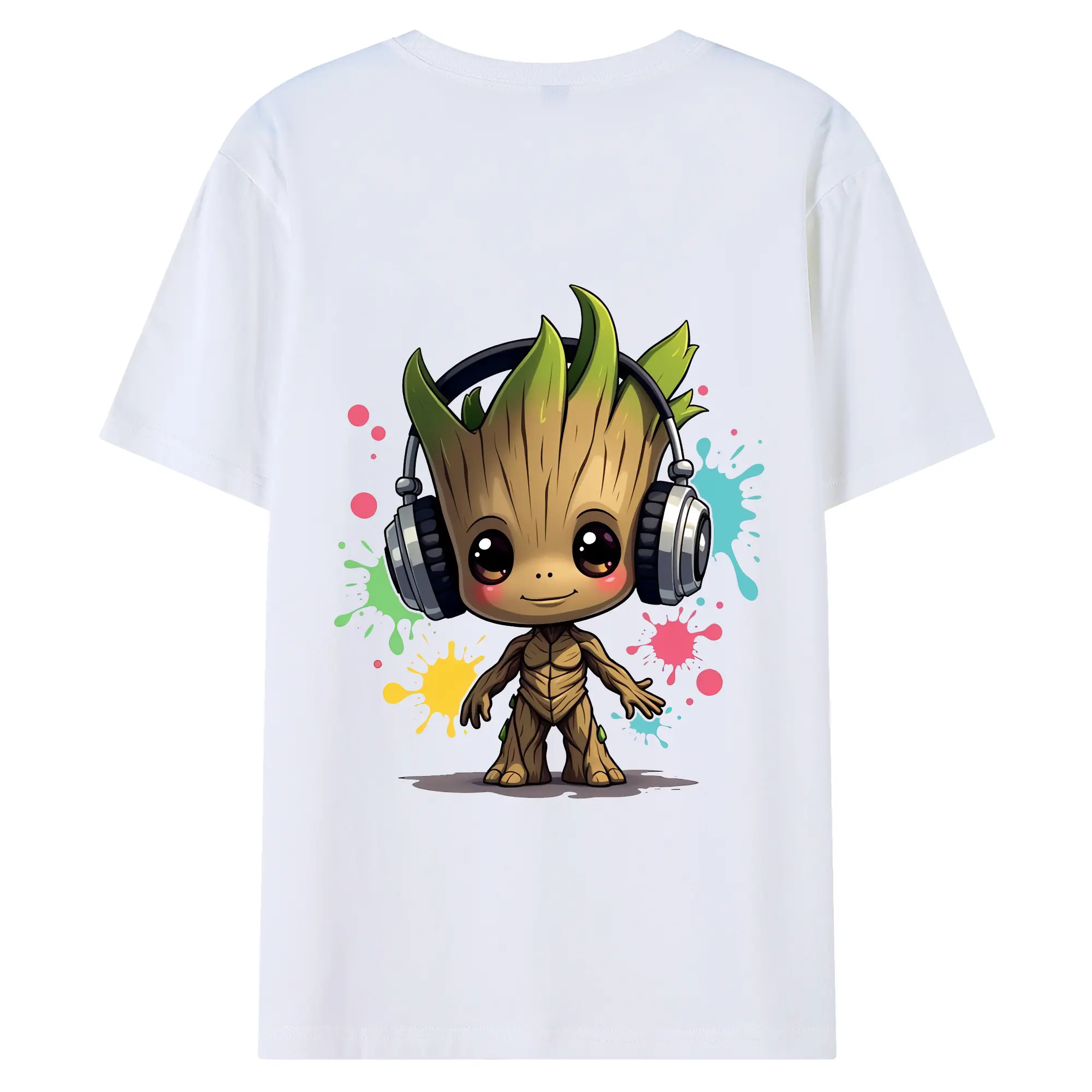 アベンジャーズ (Avenjāzu) グッズ グルート（Groot） - 綿100％ 半袖Tシャツ ・ バックプリント ・ 快適 通気性 ・ 日常使い 散歩 スポーツ用