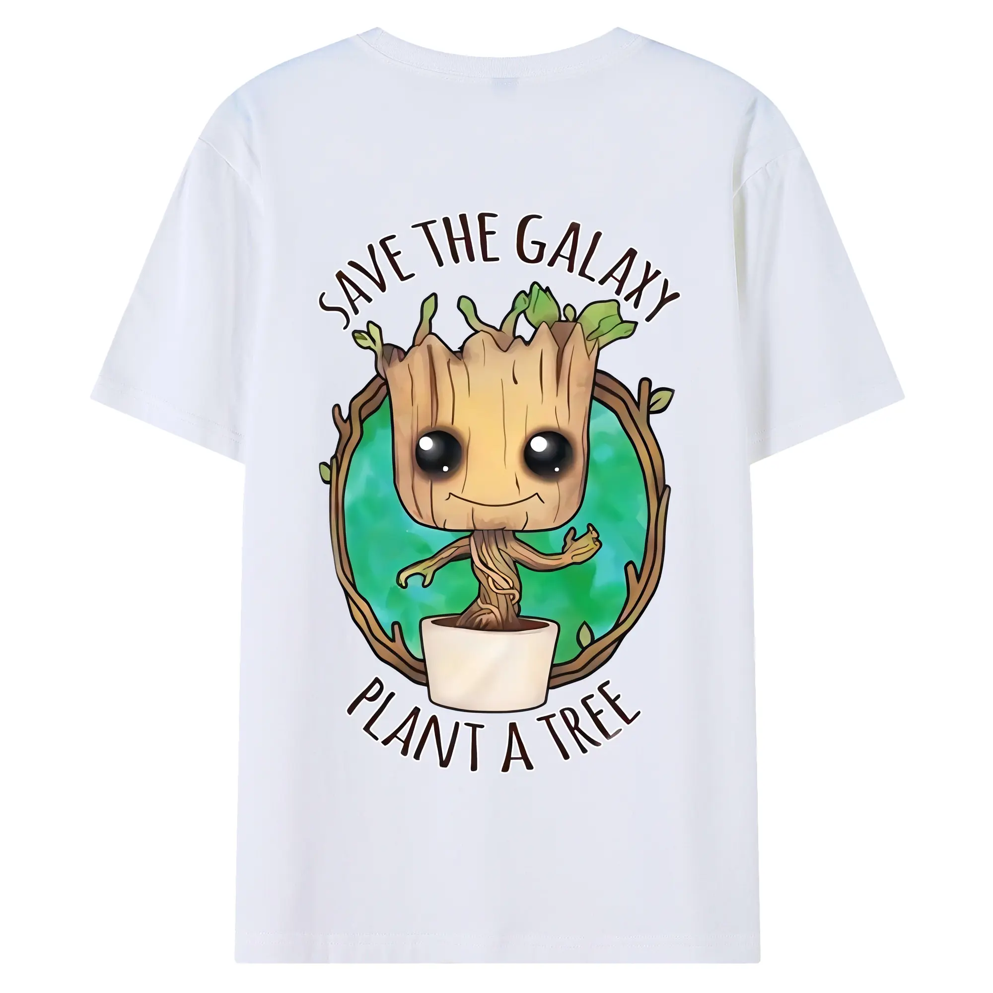 アベンジャーズ (Avenjāzu) グッズ グルート（Groot） - 綿100％ 半袖Tシャツ ・ バックプリント ・ 快適 通気性 ・ 日常使い 散歩 スポーツ用