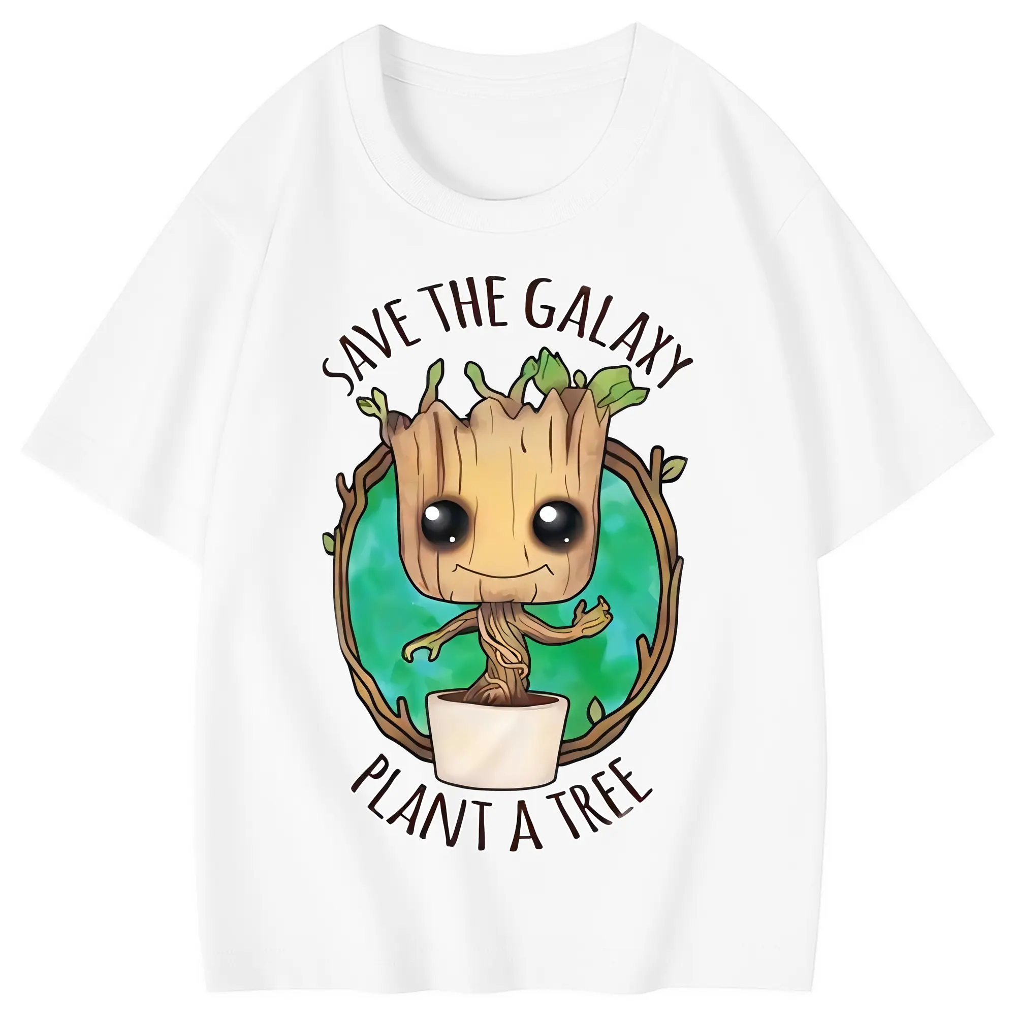 アベンジャーズ (Avenjāzu) グッズ グルート（Groot） - 綿100％ キッズTシャツ ・ フロントプリント ・ 快適 通気性 ・ スポーツ カジュアル 散歩用