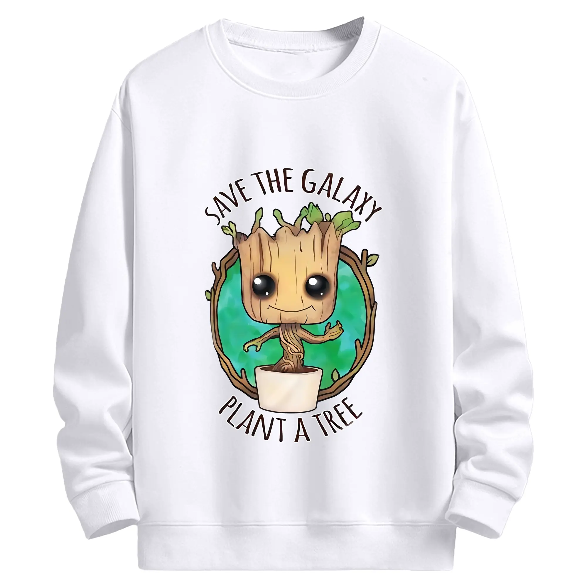 アベンジャーズ (Avenjāzu) グッズ グルート（Groot） - 高品質 クルーネック スウェット ・ コットン59％ ポリエステル41％ ・ ユニセックス 長袖 トレーナー ・ カジュアル デイリー スポーツ 散歩用