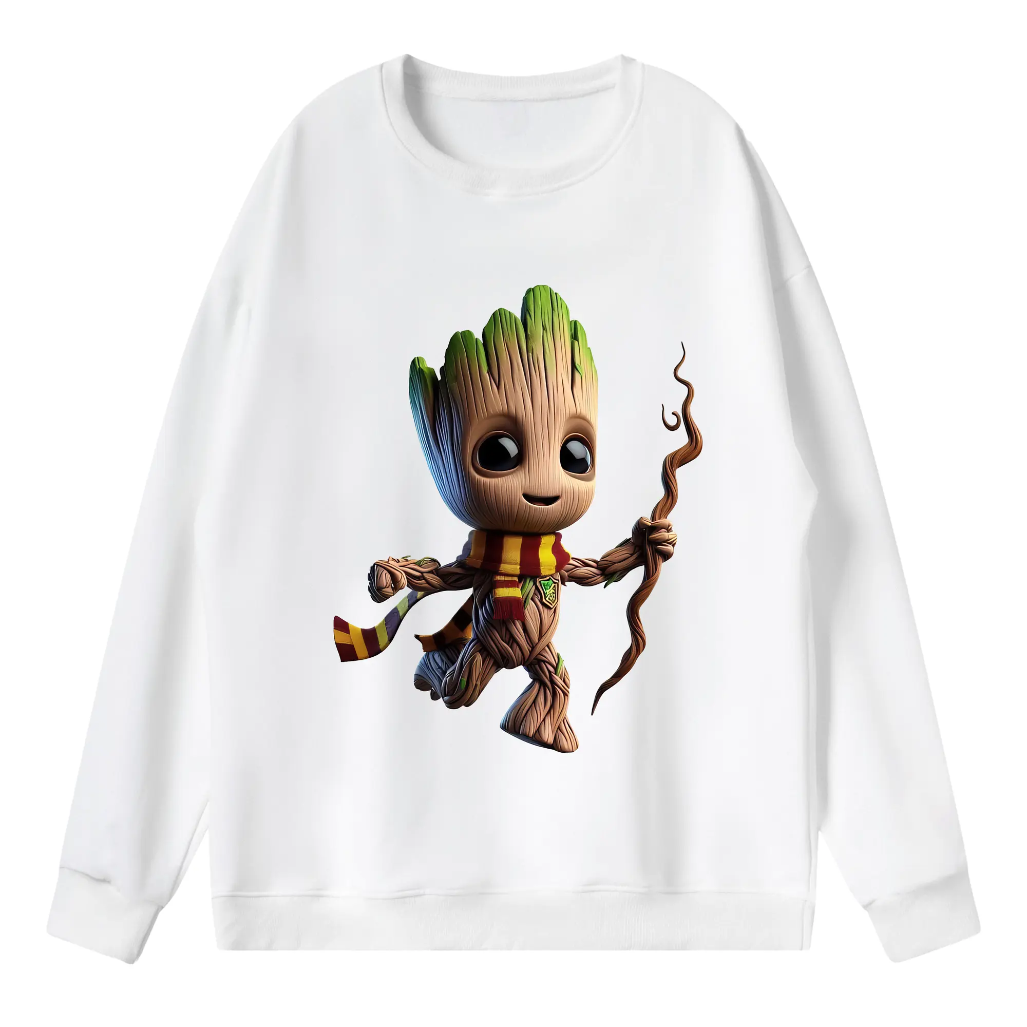 アベンジャーズ (Avenjāzu) グッズ グルート（Groot） - 薄手 クルーネック スウェット 裏毛260g · ポリエステル 春秋向け カジュアル 男女兼用 · トレーナー デイリー スポーツ 散歩に最適