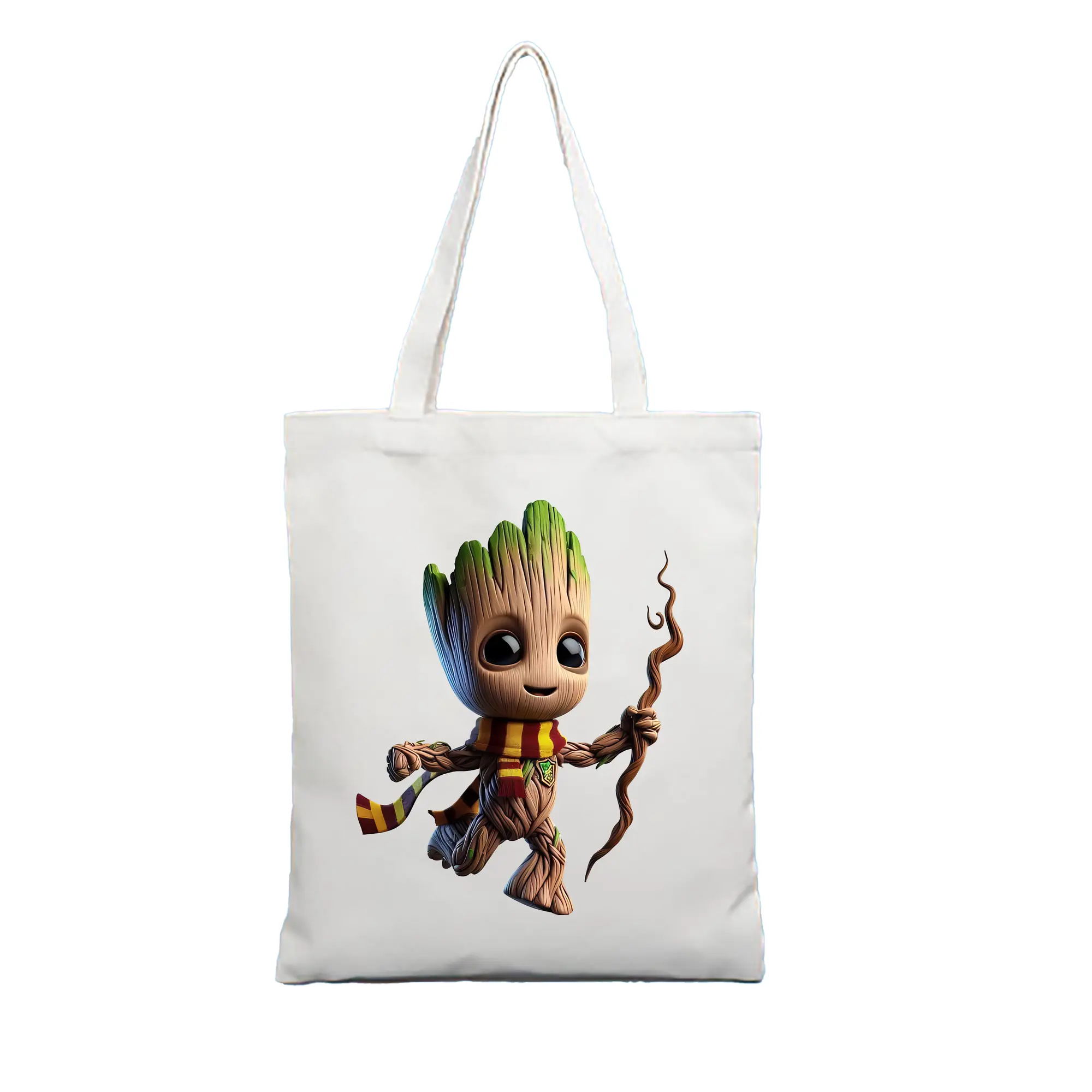 アベンジャーズ (Avenjāzu) グッズ グルート（Groot） - 縦型キャンバス手提げバッグ（トートバッグ） ・ キャンバス素材 ・ ショッピング用 ・ 軽量 丈夫 お手入れ簡単