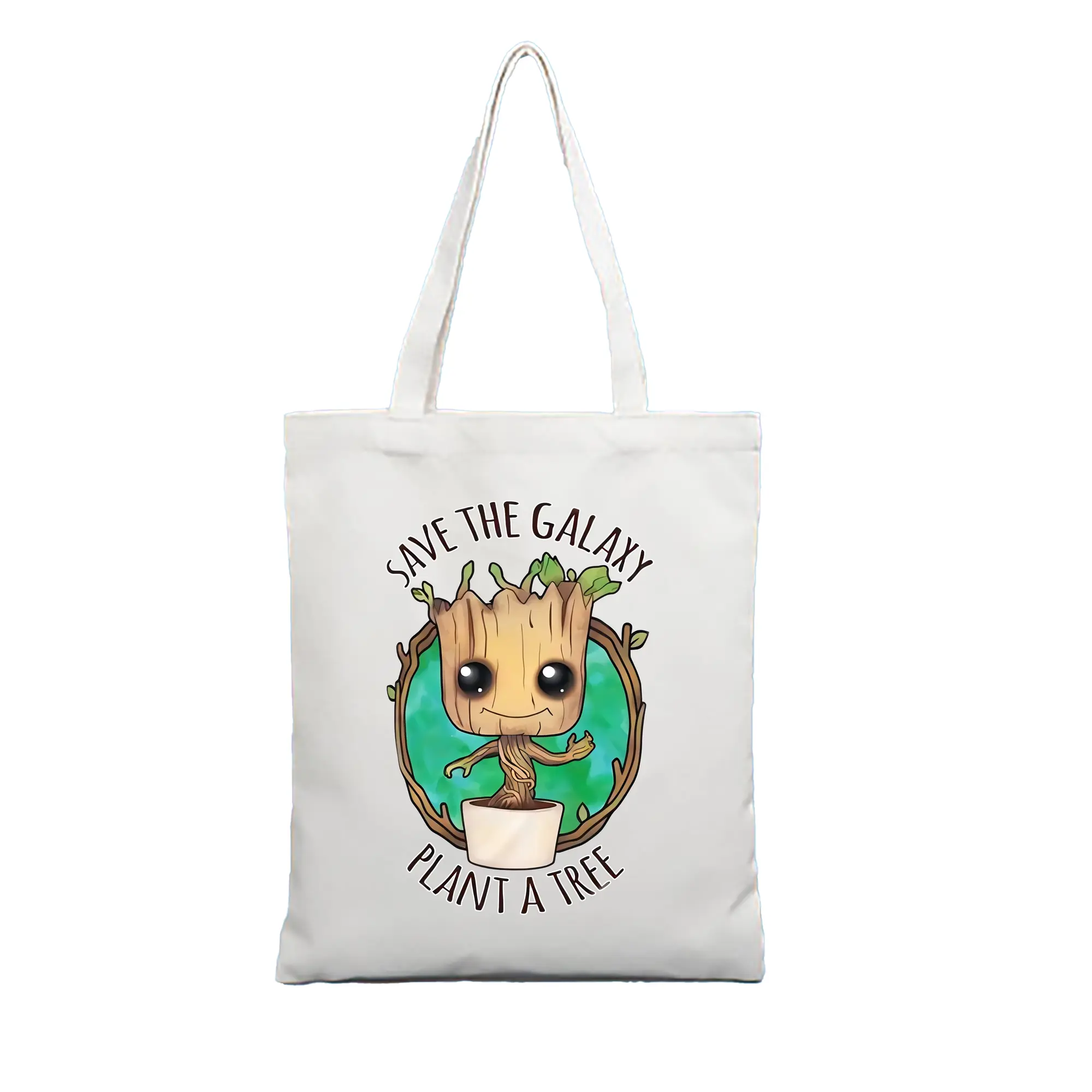 アベンジャーズ (Avenjāzu) グッズ グルート（Groot） - 縦型キャンバス手提げバッグ（トートバッグ） ・ キャンバス素材 ・ ショッピング用 ・ 軽量 丈夫 お手入れ簡単