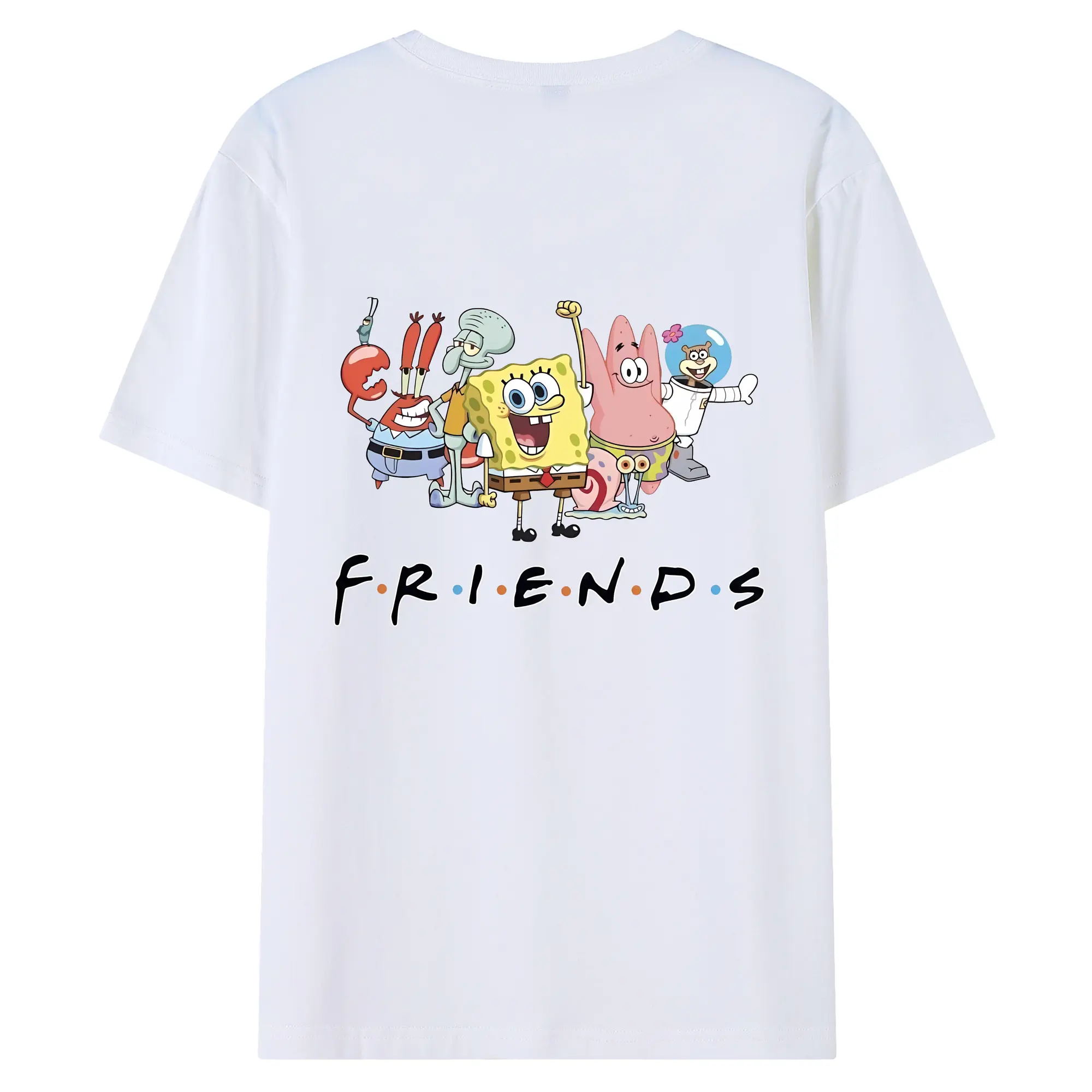 スポンジボブ グッズ スポンジボブ - 綿100％ 半袖Tシャツ ・ バックプリント ・ 快適 通気性 ・ 日常使い 散歩 スポーツ用