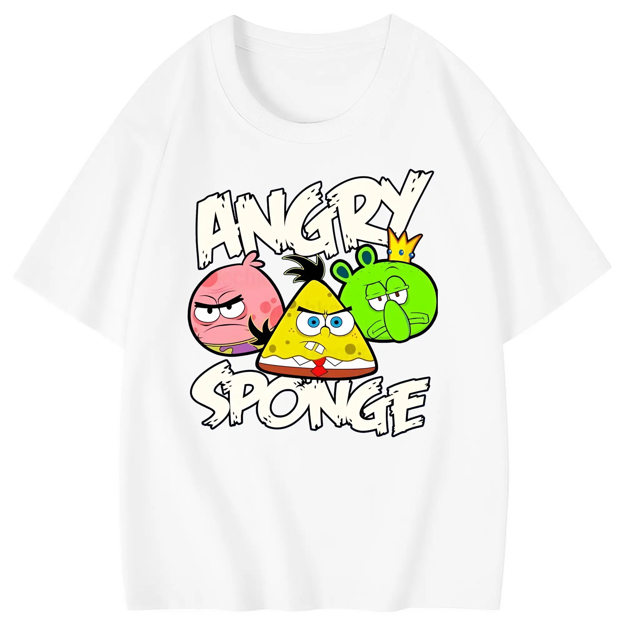 スポンジボブ グッズ スポンジボブ - 綿100％ キッズTシャツ ・ フロントプリント ・ 快適 通気性 ・ スポーツ カジュアル 散歩用