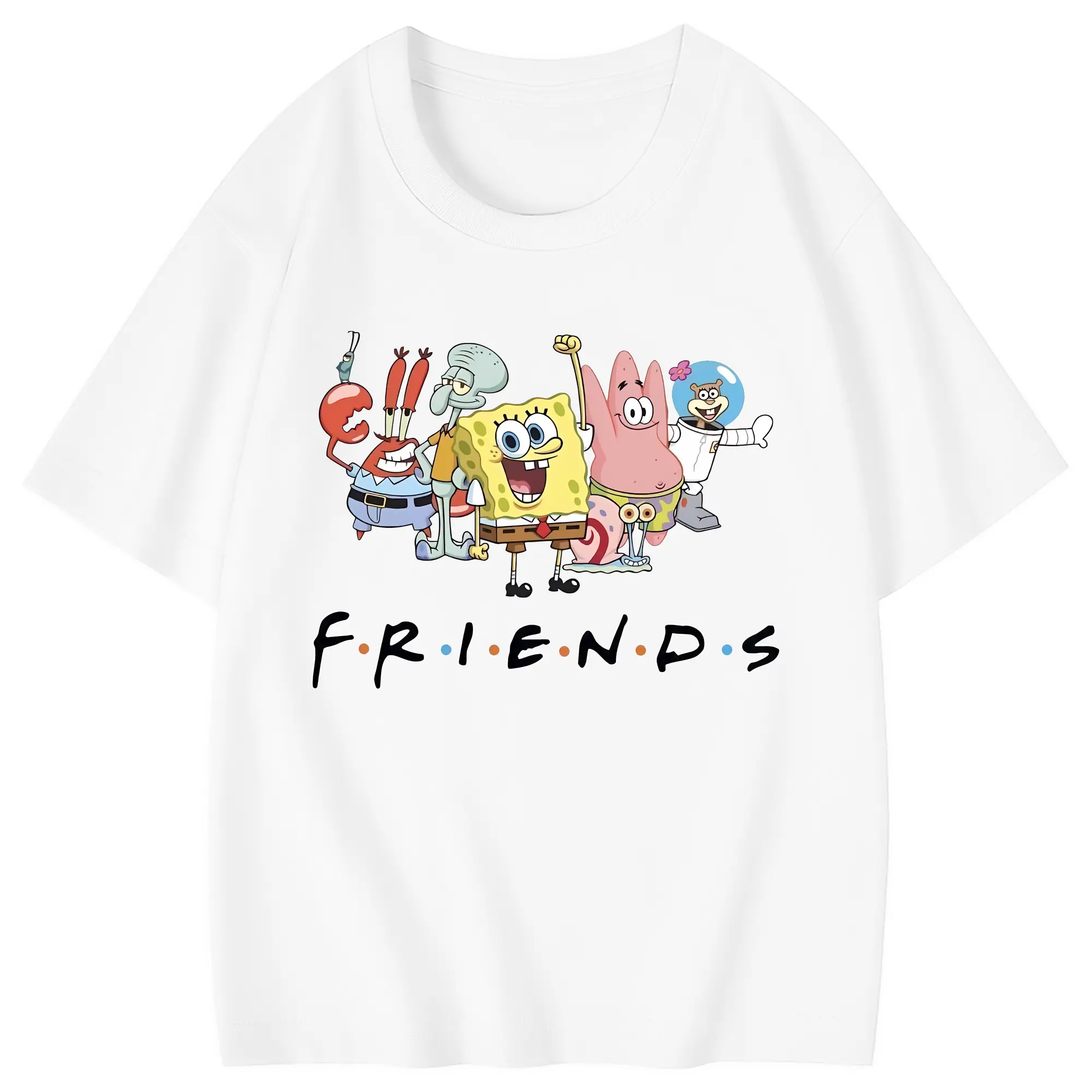 スポンジボブ グッズ スポンジボブ - 綿100％ キッズTシャツ ・ フロントプリント ・ 快適 通気性 ・ スポーツ カジュアル 散歩用