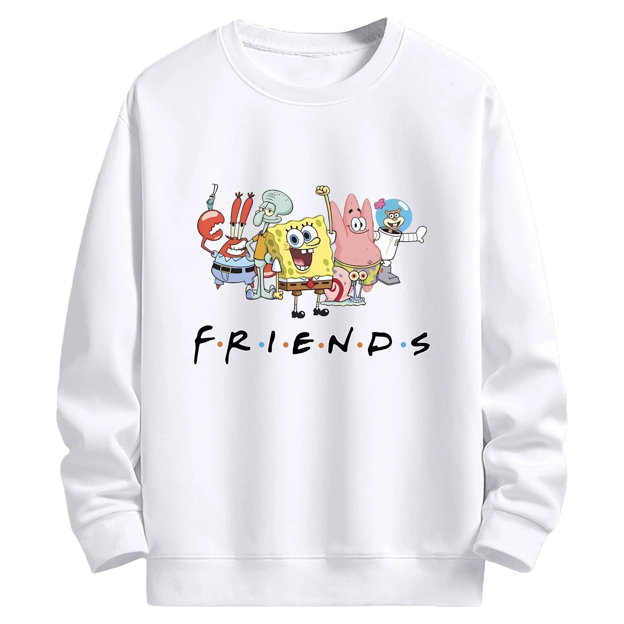 スポンジボブ グッズ スポンジボブ - 高品質 クルーネック スウェット ・ コットン59％ ポリエステル41％ ・ ユニセックス 長袖 トレーナー ・ カジュアル デイリー スポーツ 散歩用