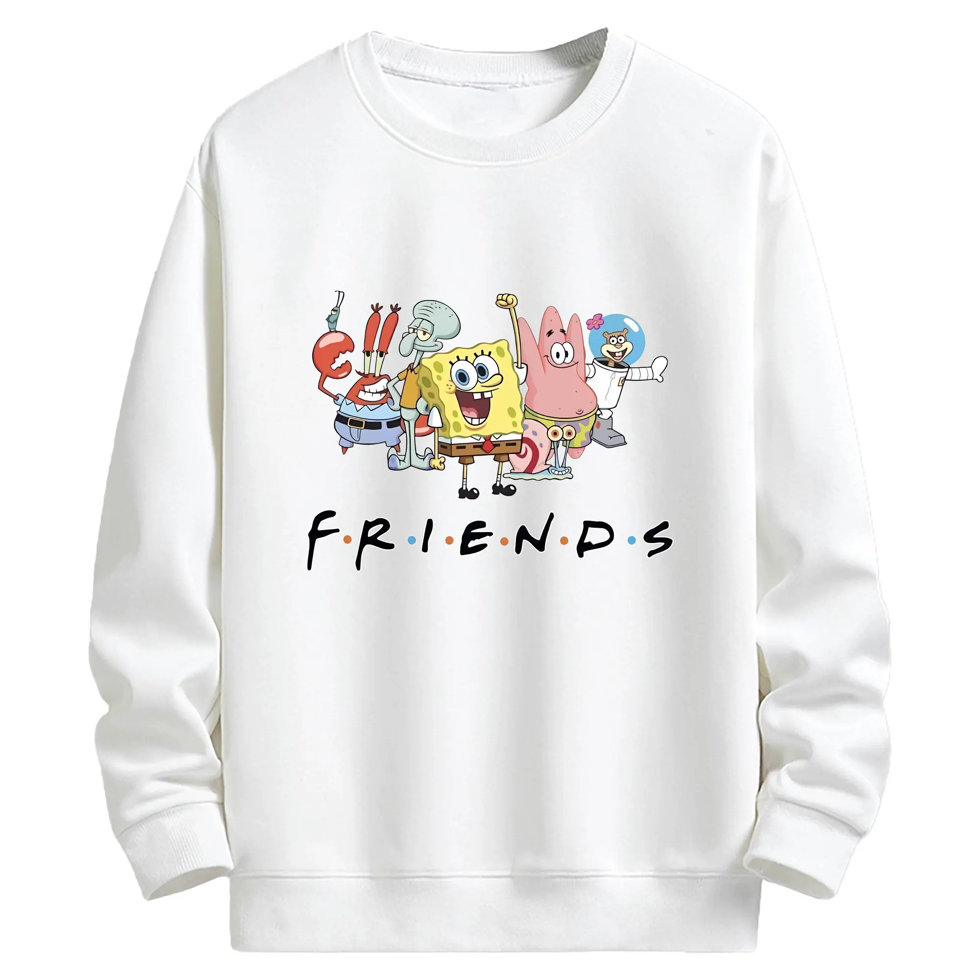 スポンジボブ グッズ スポンジボブ - キッズ クルーネックスウェットシャツ ・ フロントプリント ・ 綿80％ ポリエステル20％ ・ 快適 通学 スポーツ 日常使い お散歩用