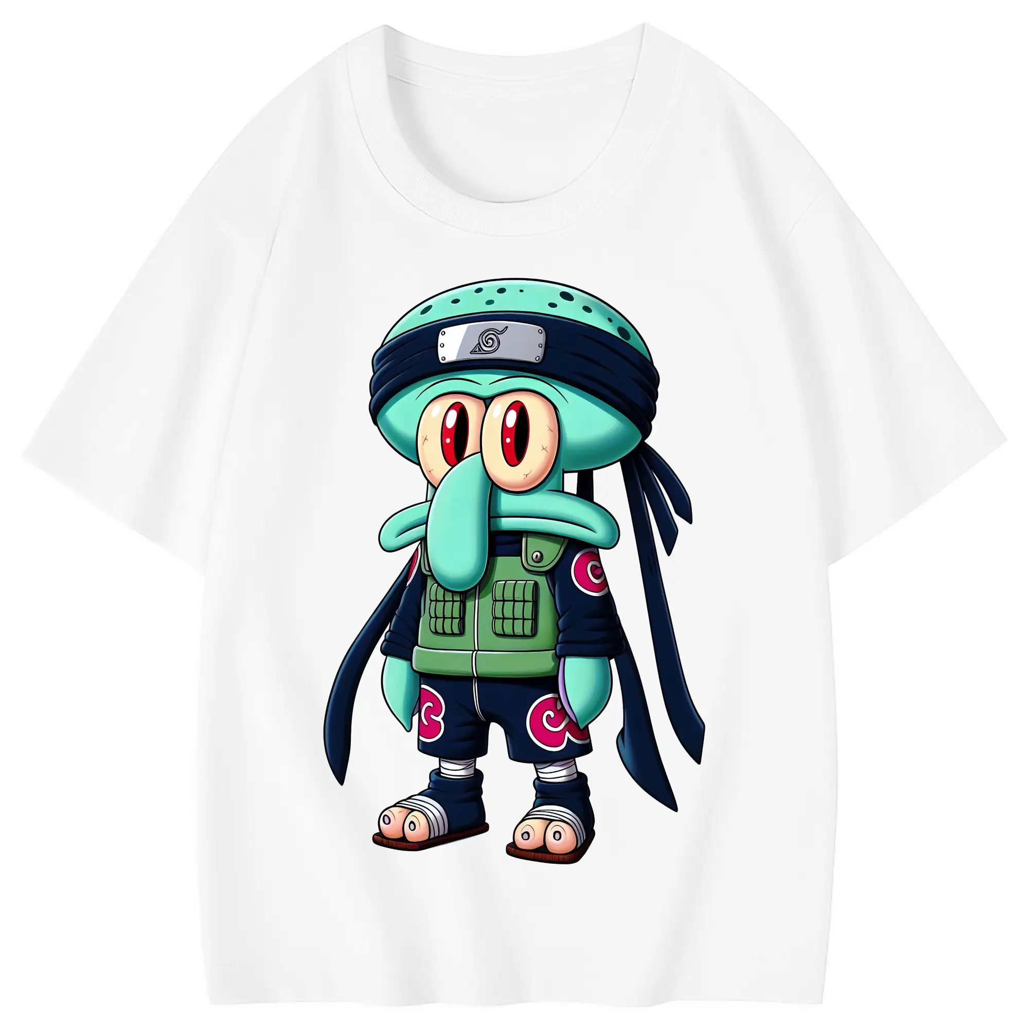 スポンジボブ グッズ イカルド - 綿100％ キッズTシャツ ・ フロントプリント ・ 快適 通気性 ・ スポーツ カジュアル 散歩用