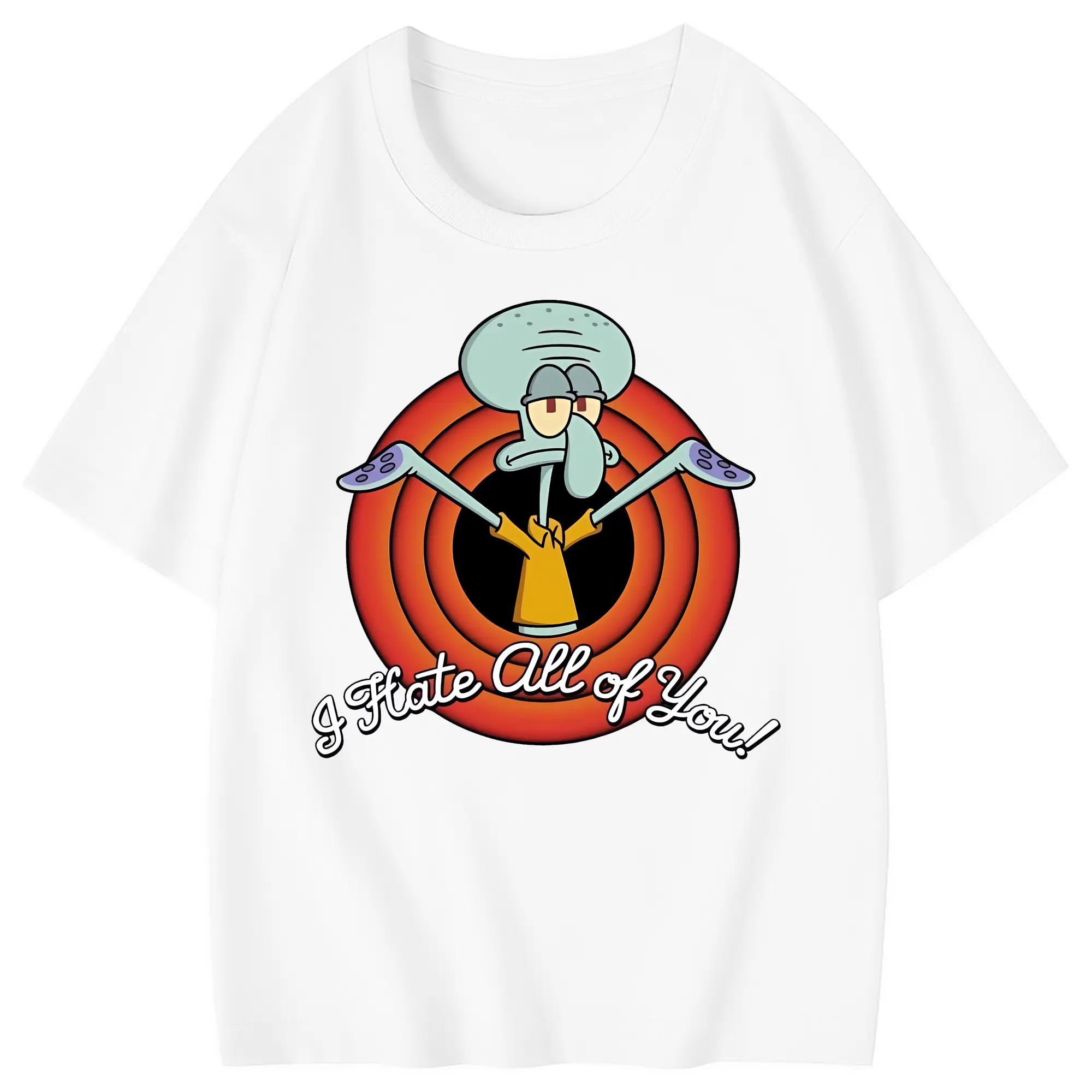 スポンジボブ グッズ イカルド - 綿100％ キッズTシャツ ・ フロントプリント ・ 快適 通気性 ・ スポーツ カジュアル 散歩用