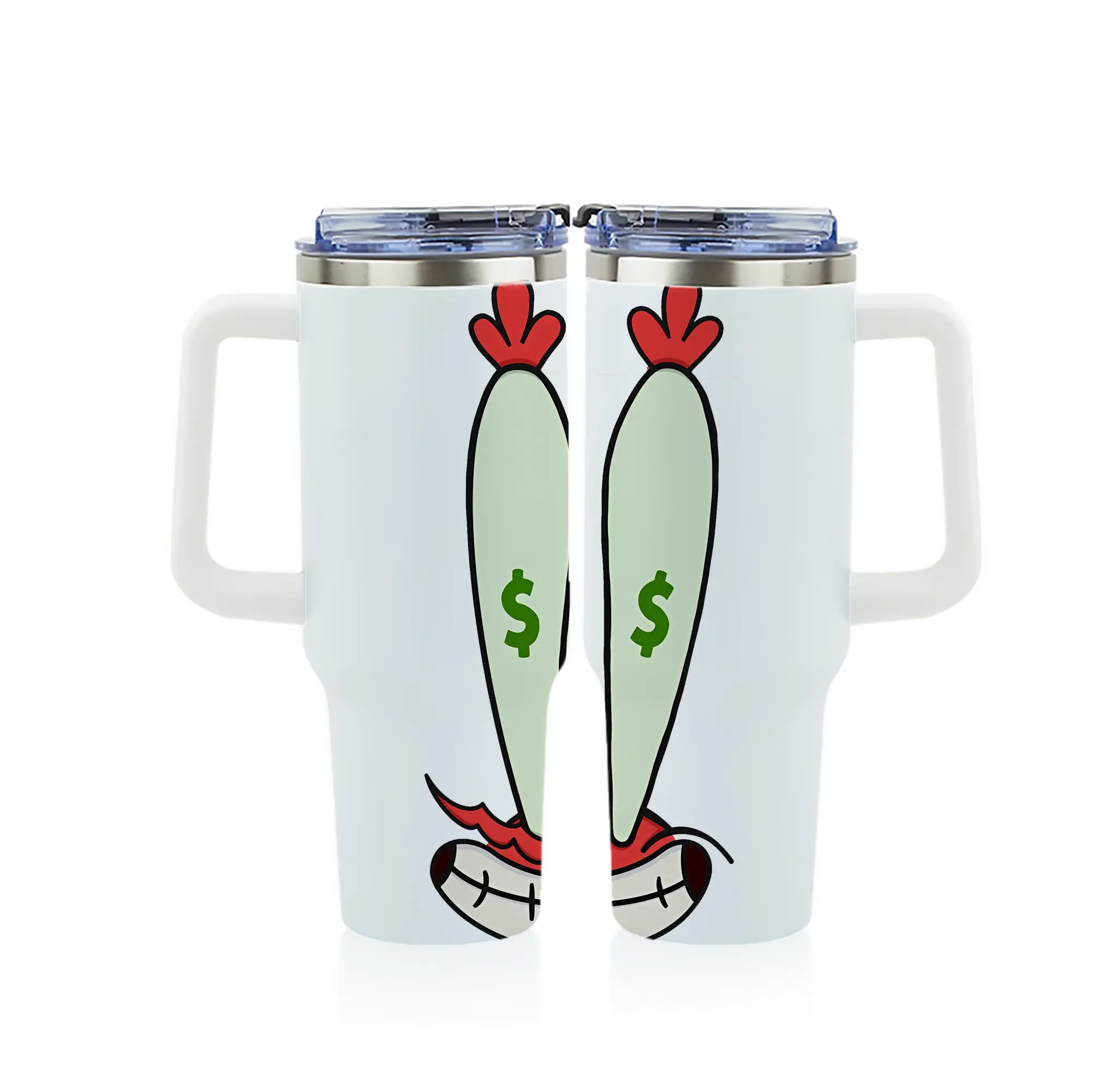 スポンジボブ グッズ ミスター・クラブ - 1200mL フルプリント車用タンブラー ・ 304ステンレス 内側 ・ 201ステンレス 外側 ・ 保温 保冷 ・ 通勤 ドライブ アウトドア用