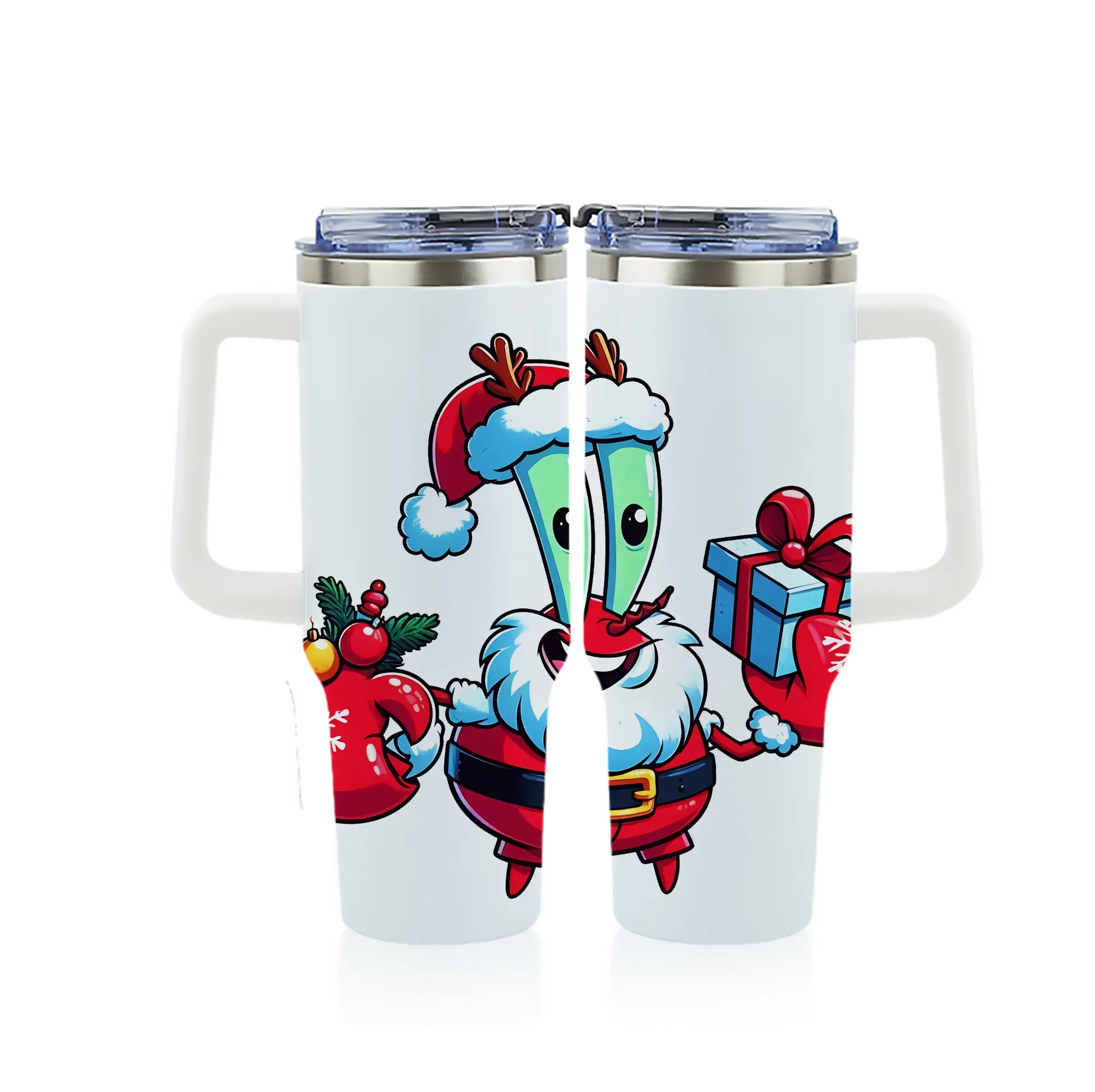 スポンジボブ グッズ ミスター・クラブ - 1200mL フルプリント車用タンブラー ・ 304ステンレス 内側 ・ 201ステンレス 外側 ・ 保温 保冷 ・ 通勤 ドライブ アウトドア用