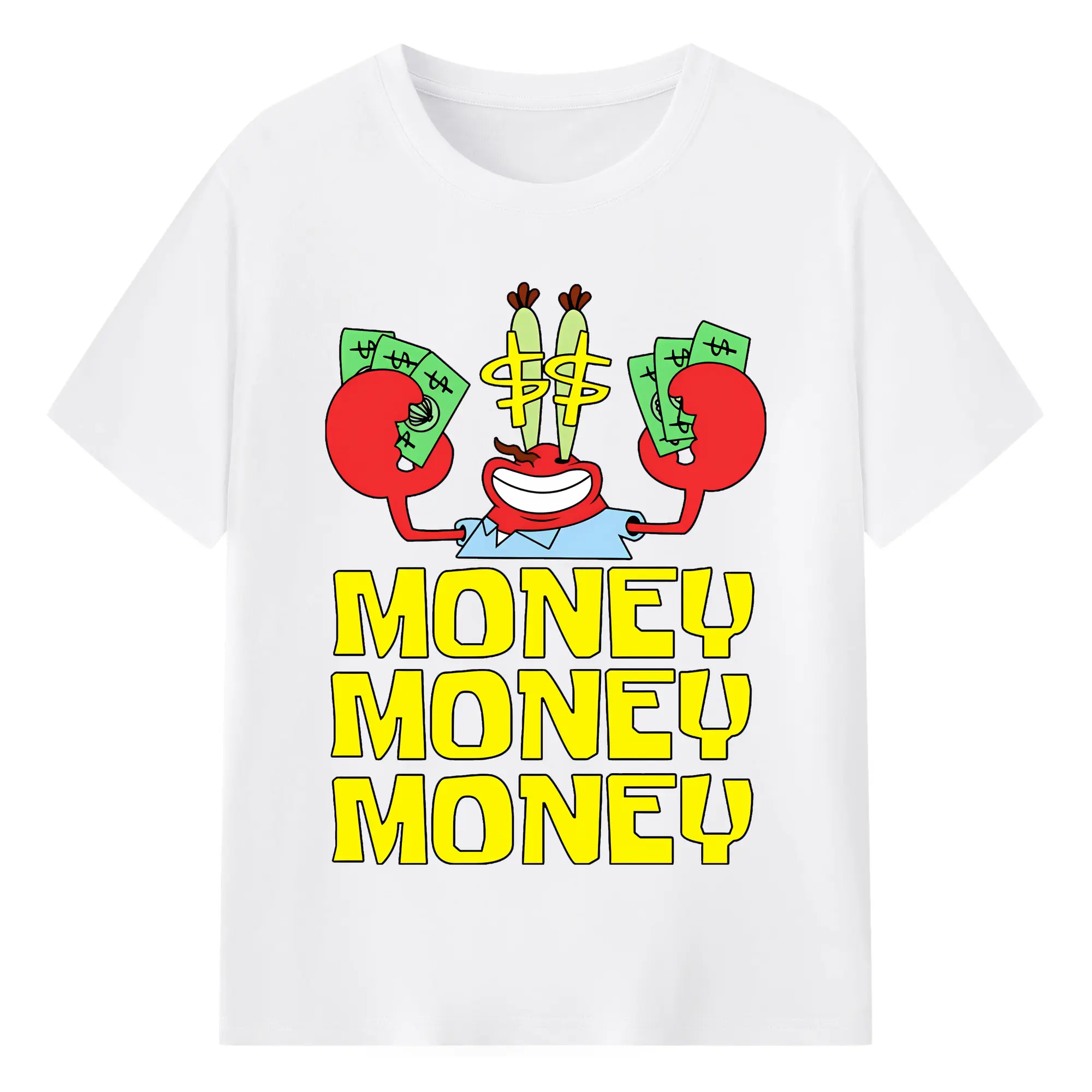 スポンジボブ グッズ ミスター・クラブ - 綿100％ 半袖Tシャツ ・ フロントプリント ・ 快適 通気性 ・ 日常使い 散歩 スポーツ用