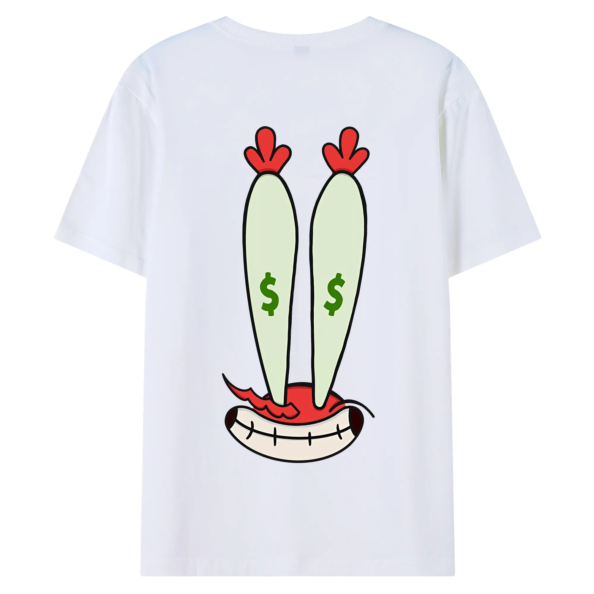 スポンジボブ グッズ ミスター・クラブ - 綿100％ 半袖Tシャツ ・ バックプリント ・ 快適 通気性 ・ 日常使い 散歩 スポーツ用