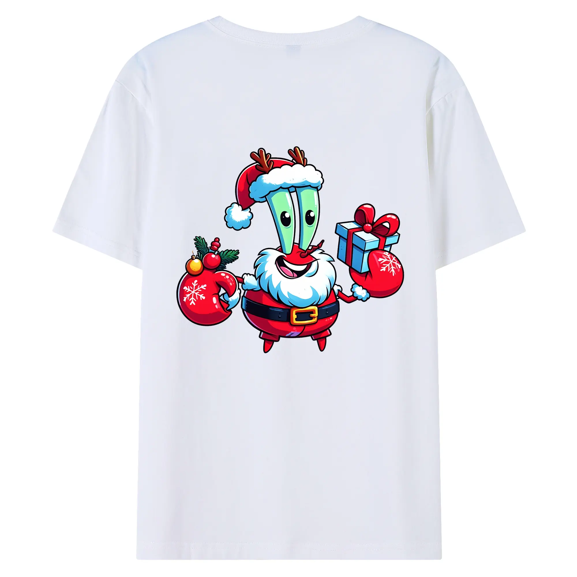 スポンジボブ グッズ ミスター・クラブ - 綿100％ 半袖Tシャツ ・ バックプリント ・ 快適 通気性 ・ 日常使い 散歩 スポーツ用