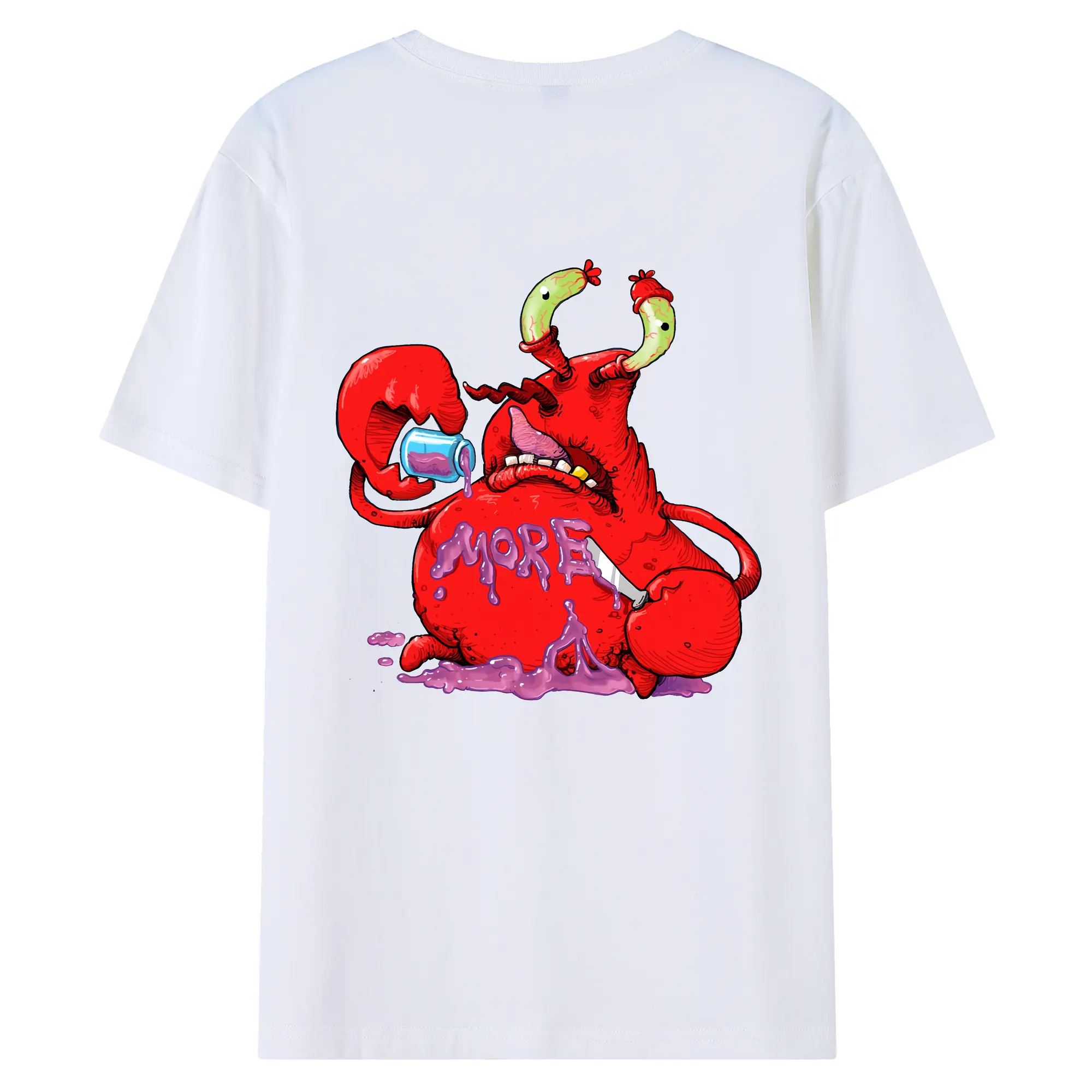 スポンジボブ グッズ ミスター・クラブ - 綿100％ 半袖Tシャツ ・ バックプリント ・ 快適 通気性 ・ 日常使い 散歩 スポーツ用