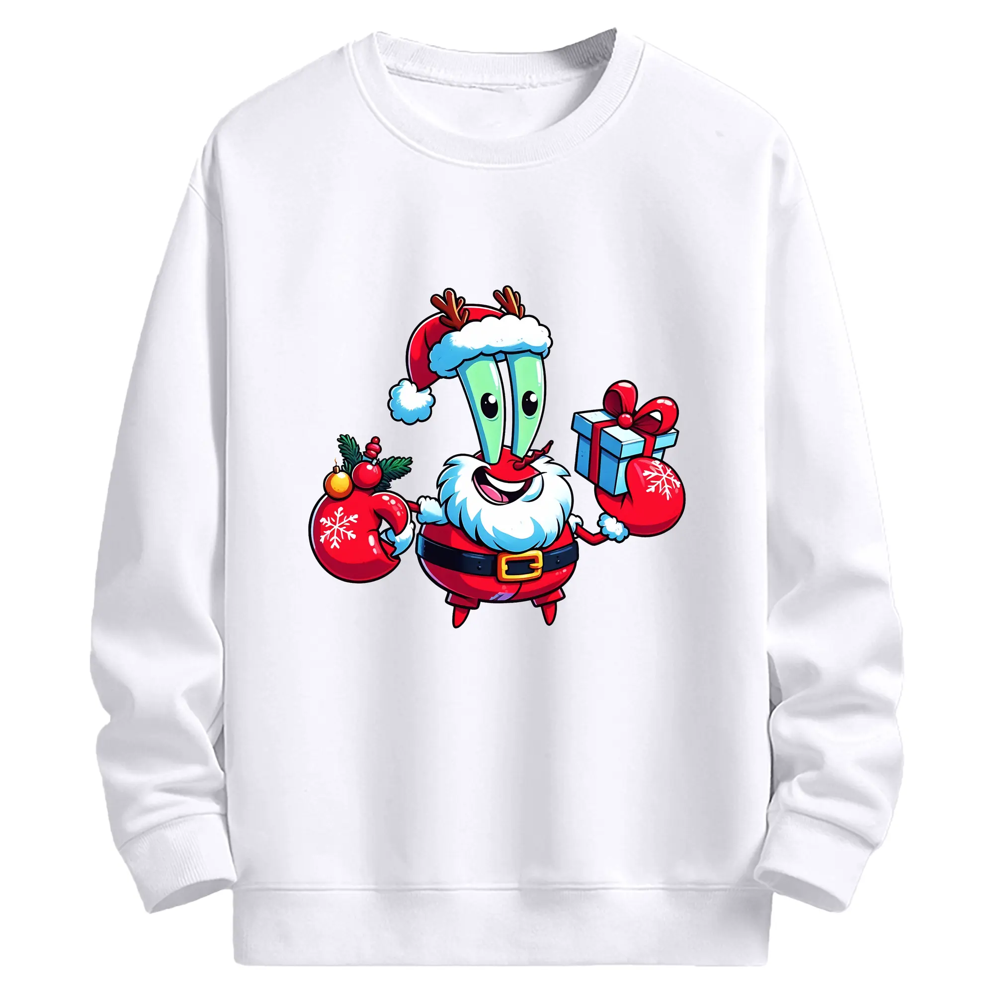 スポンジボブ グッズ ミスター・クラブ - 高品質 クルーネック スウェット ・ コットン59％ ポリエステル41％ ・ ユニセックス 長袖 トレーナー ・ カジュアル デイリー スポーツ 散歩用